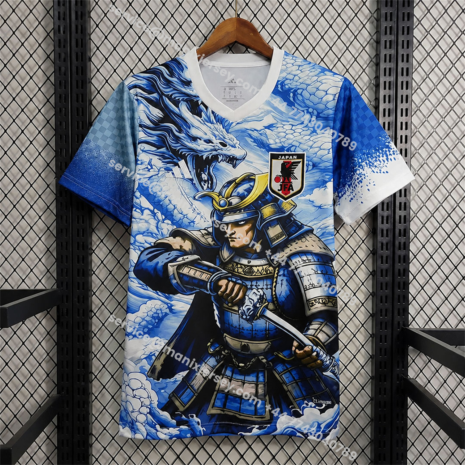 Japan 2026 Samurai Sapphire Blue Dragon Special Jersey - Fans Version:football jersey mysite: unitedjerseyfootball 邓江浪:football