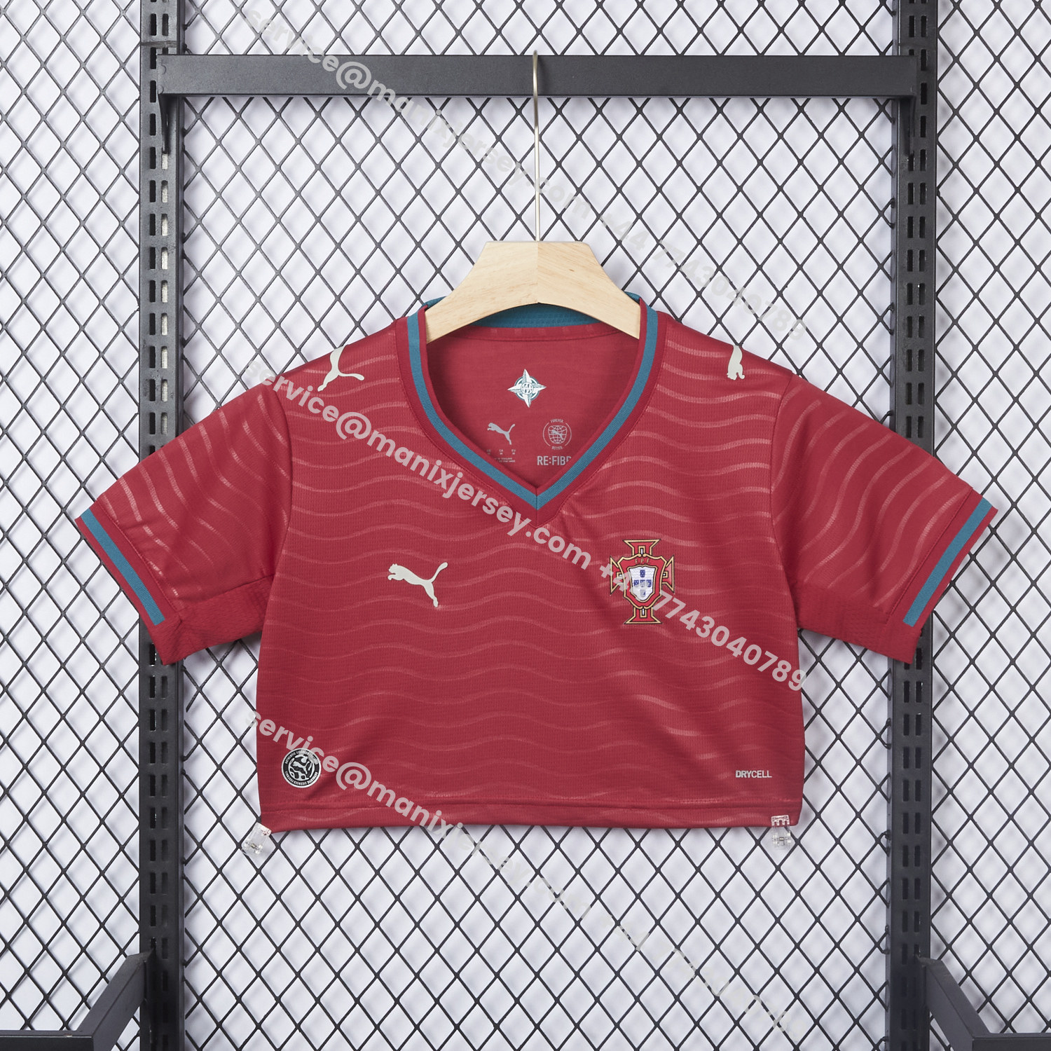 ManixJersey.com | Women's Portugal 2026 Home Cropped Jersey -Customize Name, Number and Patch | Worldwide Shipping