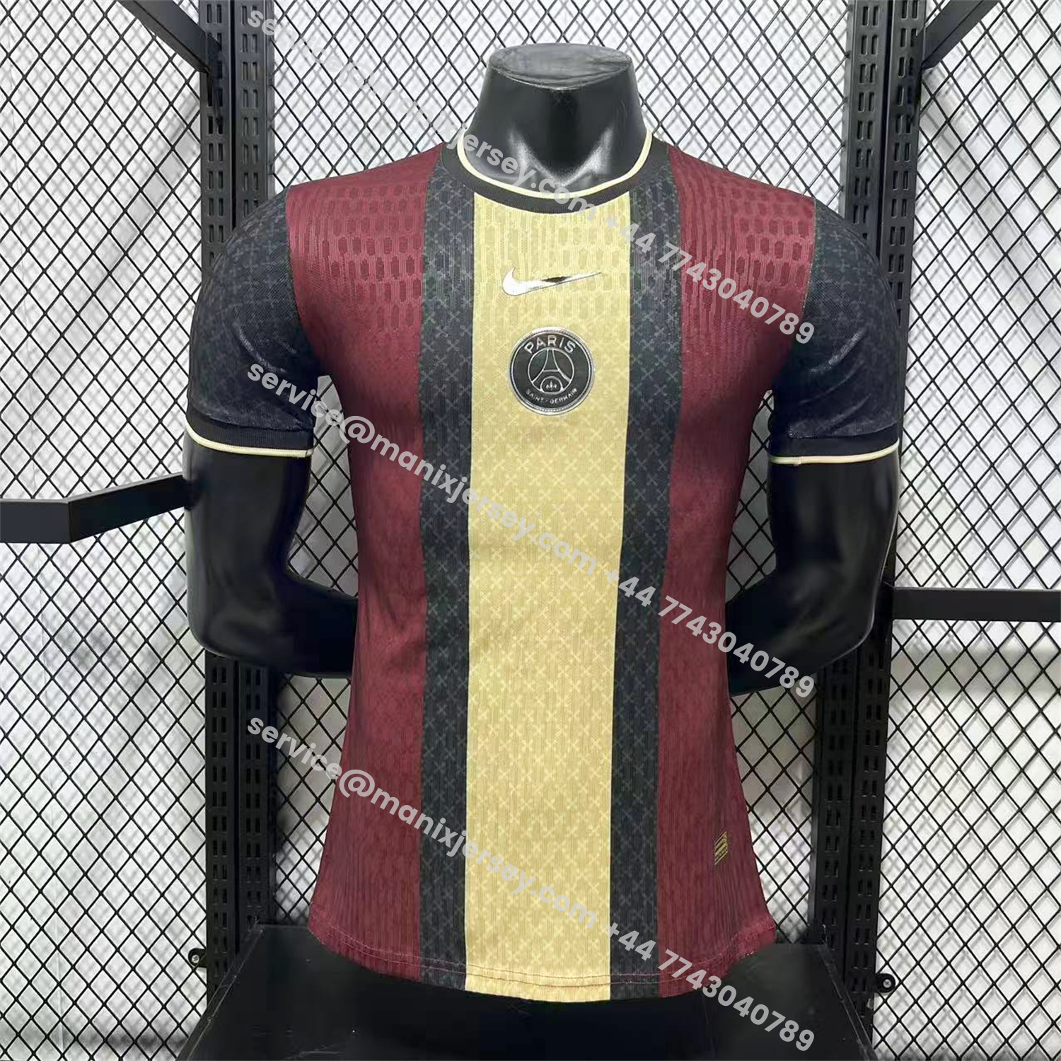 Paris Saint-Germain PSG 25-26 Red And Yellow Stripes Special Jersey - Player Version:football jersey mysite: unitedjerseyfootball 邓江浪:football