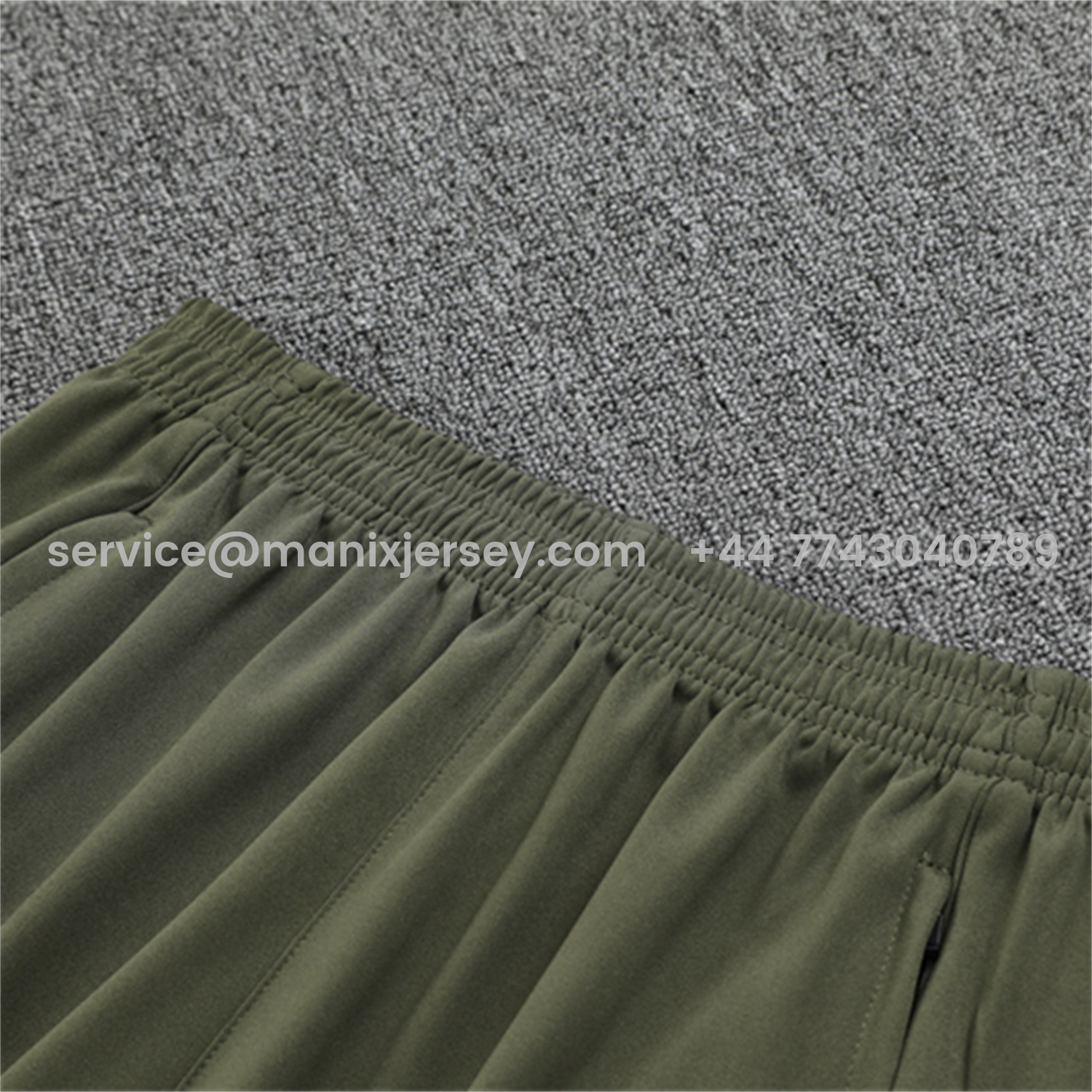 ManixJersey.com | Real Madrid 25-26 Long Sleeve Training Set - Army Green Top & Pants -Customize Name, Number and Patch | Worldwide Shipping