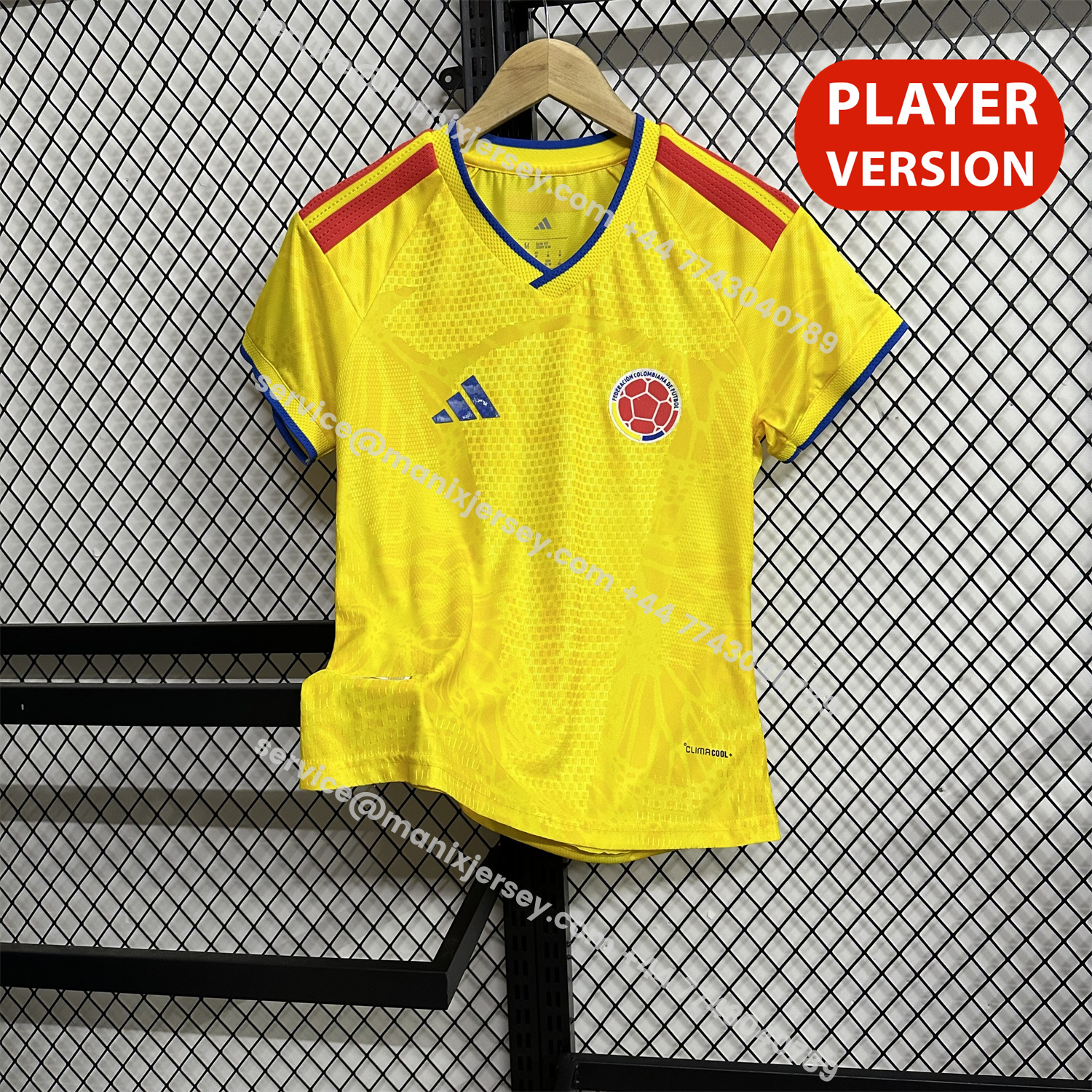 ManixJersey.com | Women's Colombia 2026 Home Jersey (Leaked Version) - Player Version -Customize Name, Number and Patch | Worldwide Shipping