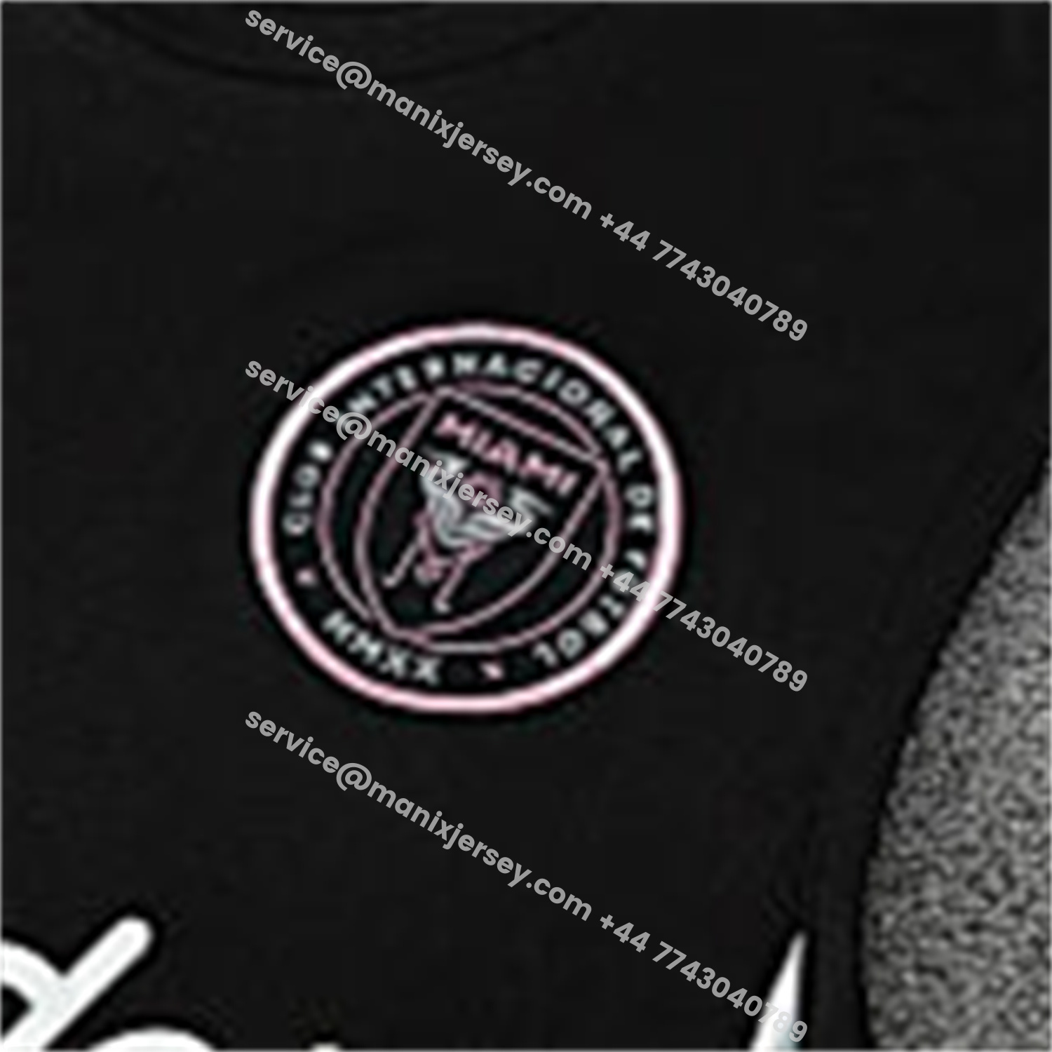 ManixJersey.com | INT M.A.M 25-26 Vest Training Set - Black And Light Grey Vest & Black Shorts -Customize Name, Number and Patch | Worldwide Shipping