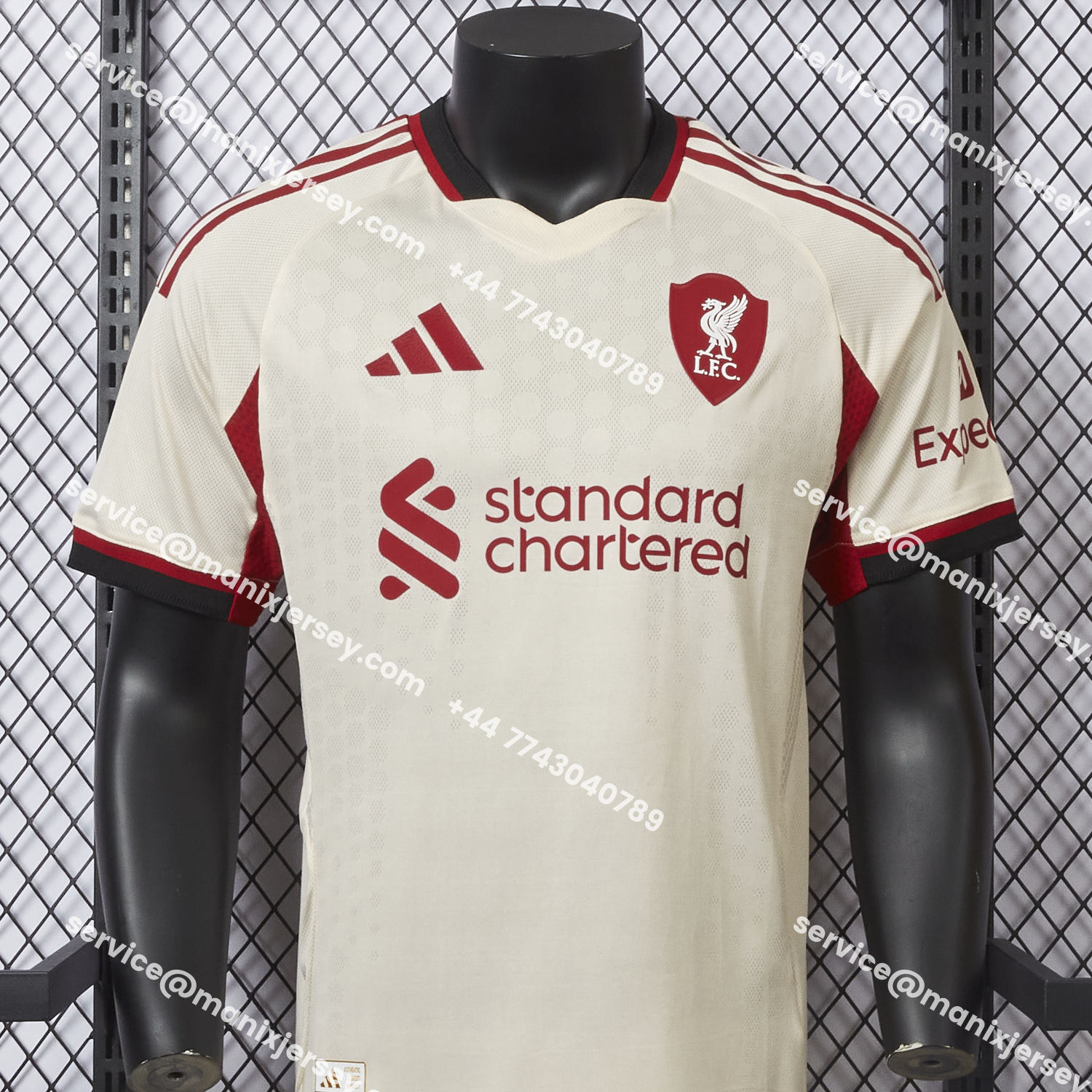ManixJersey.com | Liver.pool 25-26 Away Beige Jersey - Player Version -Customize Name, Number and Patch | Worldwide Shipping