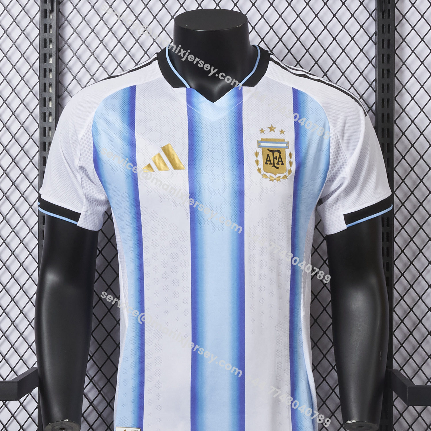 ManixJersey.com | Argentina 25-26 Home Blue White Jersey(Leaked Version) - Player Version -Customize Name, Number and Patch | Worldwide Shipping