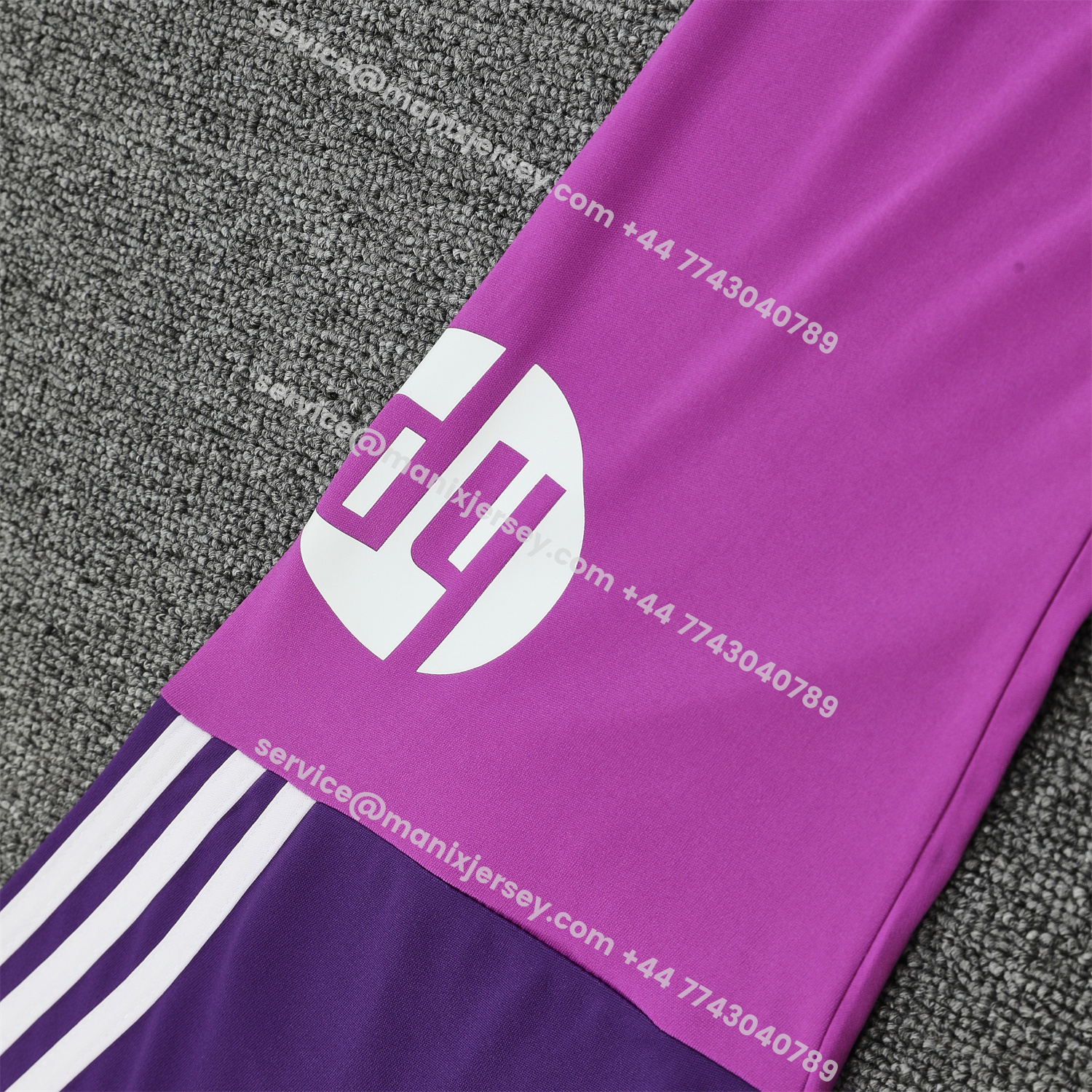 ManixJersey.com | Real Madrid 25-26 Longt-Sleeve Training Set - Purple Top & Purple Shorts -Customize Name, Number and Patch | Worldwide Shipping