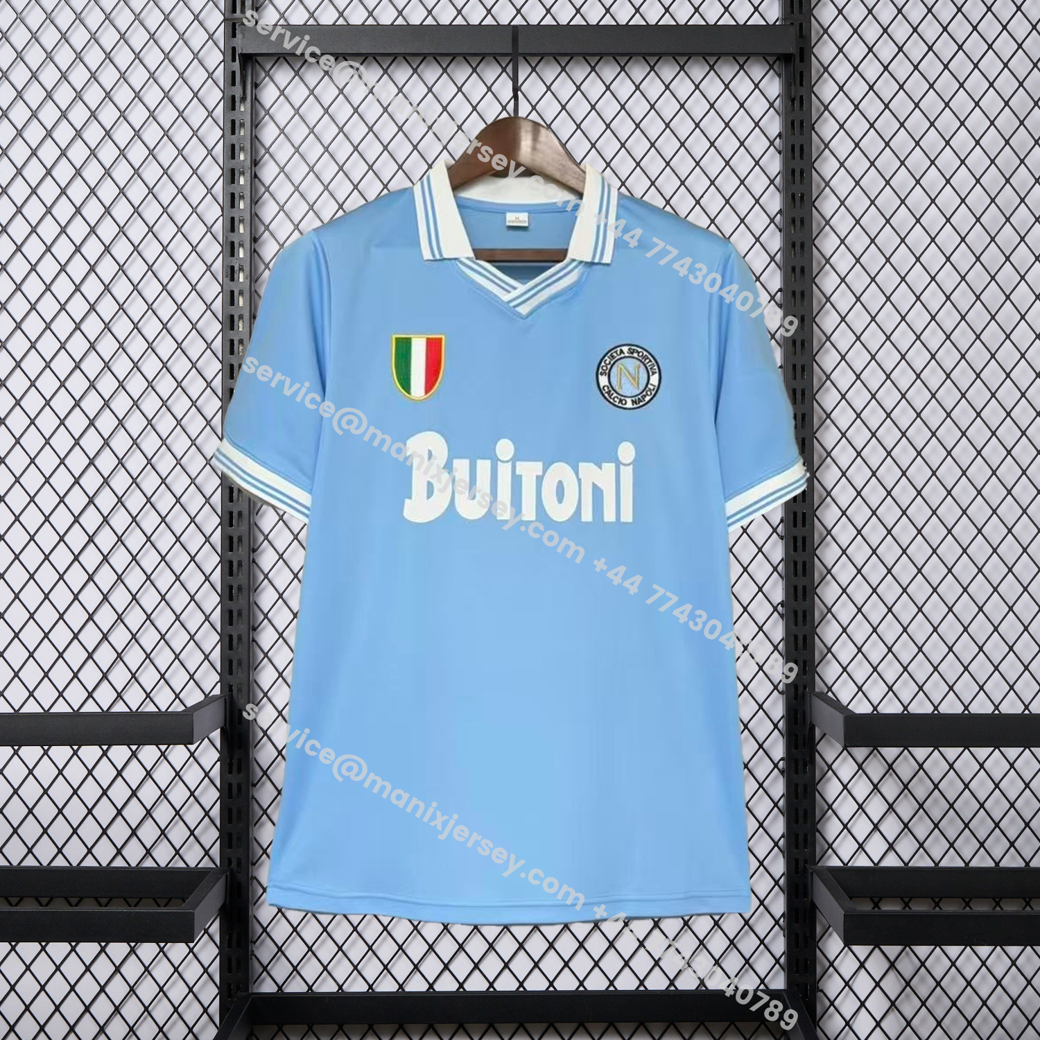 ManixJersey.com | Retro Napoli 1987-88 Home 2 Blue Jersey -Customize Name, Number and Patch | Worldwide Shipping