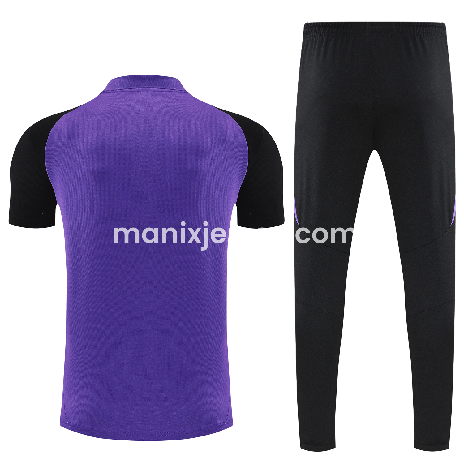 ManixJersey.com | Germany 25-26 POLO Short-Sleeve Training Set - Purple Top Black Pants -Customize Name, Number and Patch | Worldwide Shipping