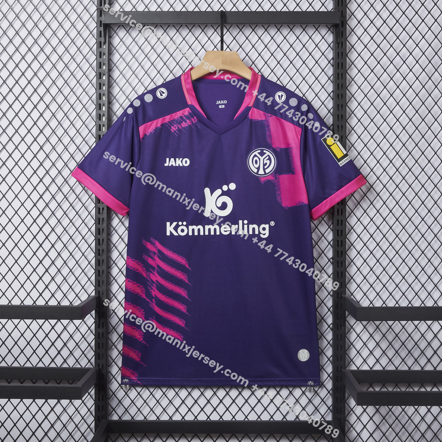 ManixJersey.com | Mainz 25-26 Away Purple Jersey - Fans Version -Customize Name, Number and Patch | Worldwide Shipping