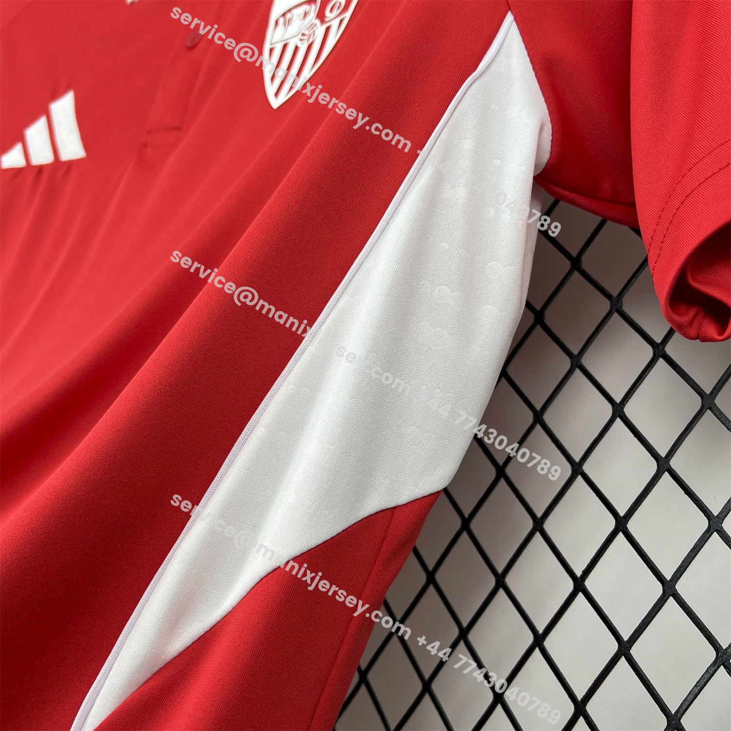 ManixJersey.com | Sevilla 25-26 Red Travel Special Jersey - Fans Version -Customize Name, Number and Patch | Worldwide Shipping