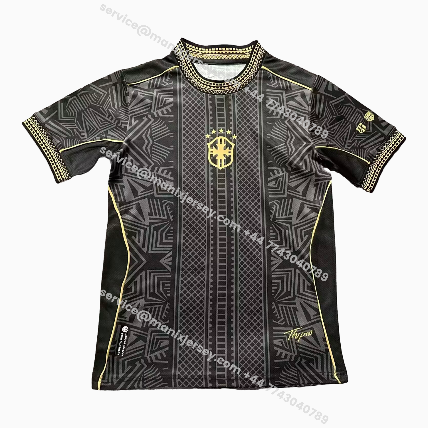 ManixJersey.com | Brazil 2026 COMMA Black Neymar Special Jersey - Fans Version -Customize Name, Number and Patch | Worldwide Shipping