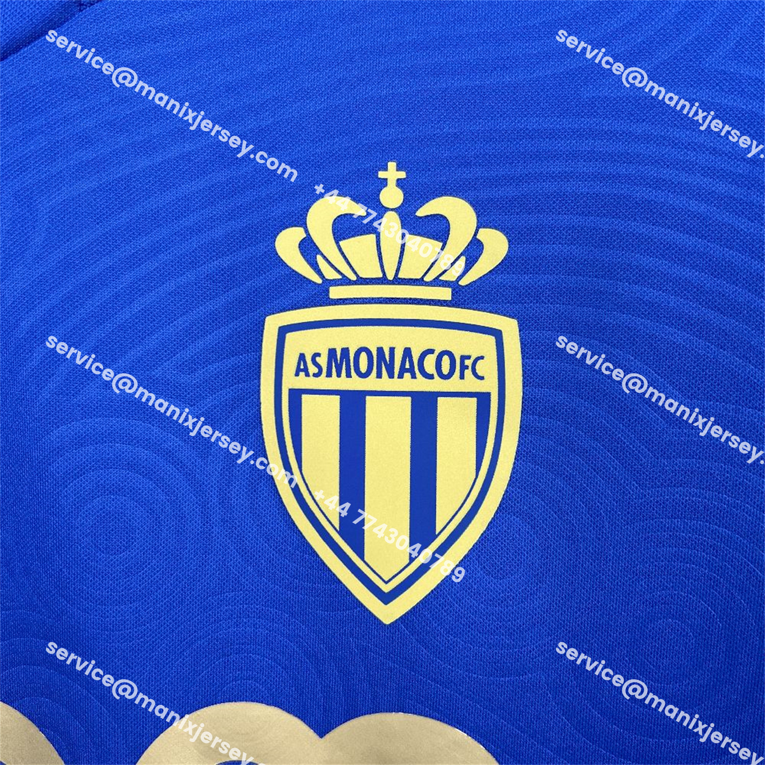 ManixJersey.com | AS Monaco 25-26 Away Blue Jersey - Fans Version -Customize Name, Number and Patch | Worldwide Shipping