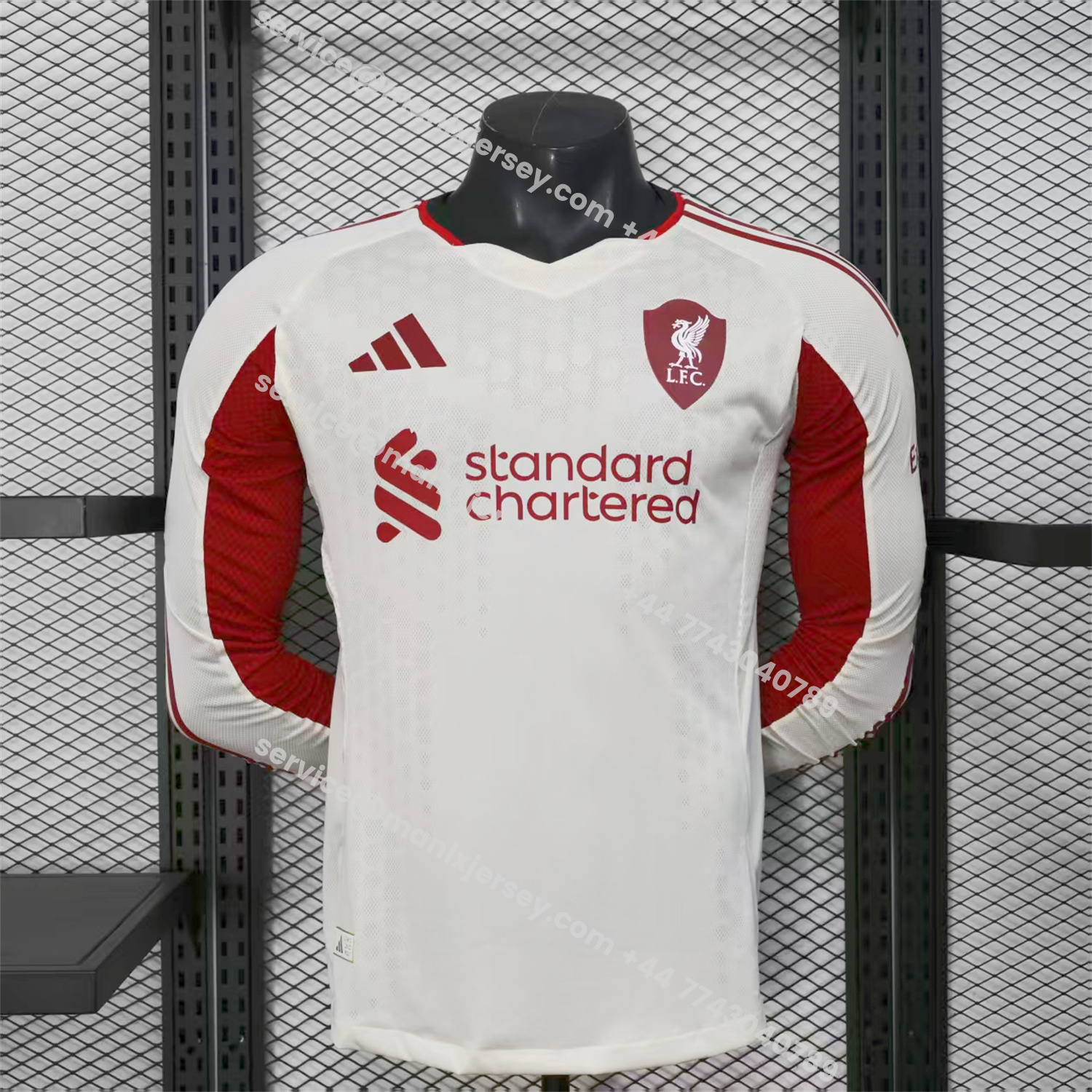 ManixJersey.com | Liver.pool 25-26 Away Beige Long Sleeves Jersey - Player Version -Customize Name, Number and Patch | Worldwide Shipping