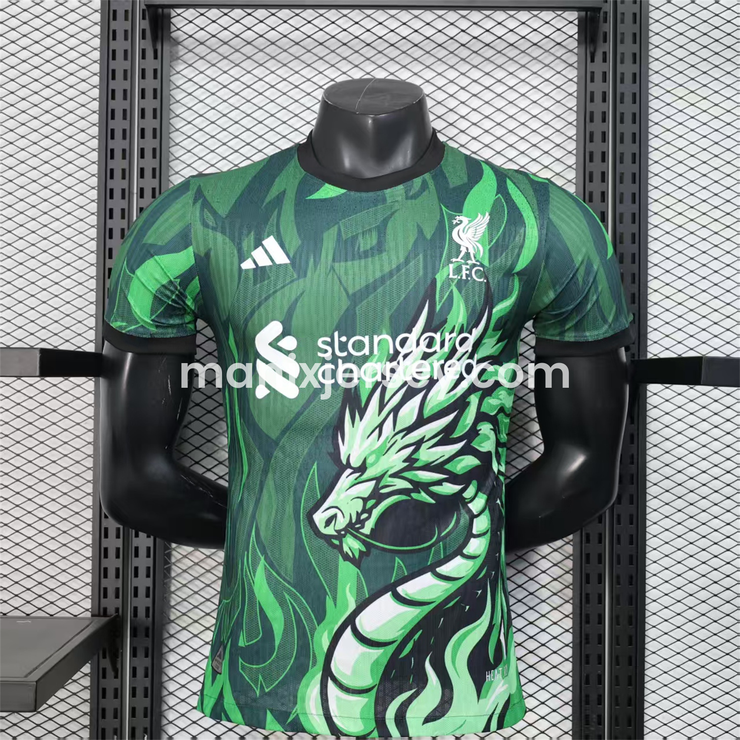 ManixJersey.com | Liver.pool 25-26 Green Dragon and Fire Special Jersey - Player Version -Customize Name, Number and Patch | Worldwide Shipping