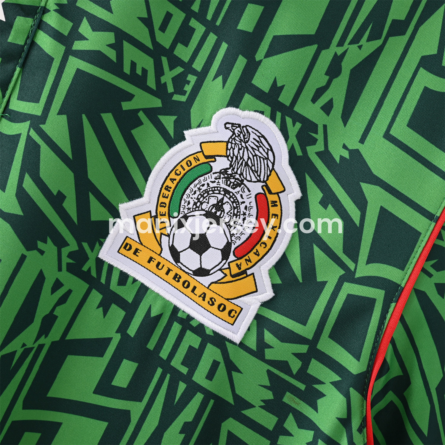 ManixJersey.com | Retro Mexico 1994 Home Jersey -Customize Name, Number and Patch | Worldwide Shipping