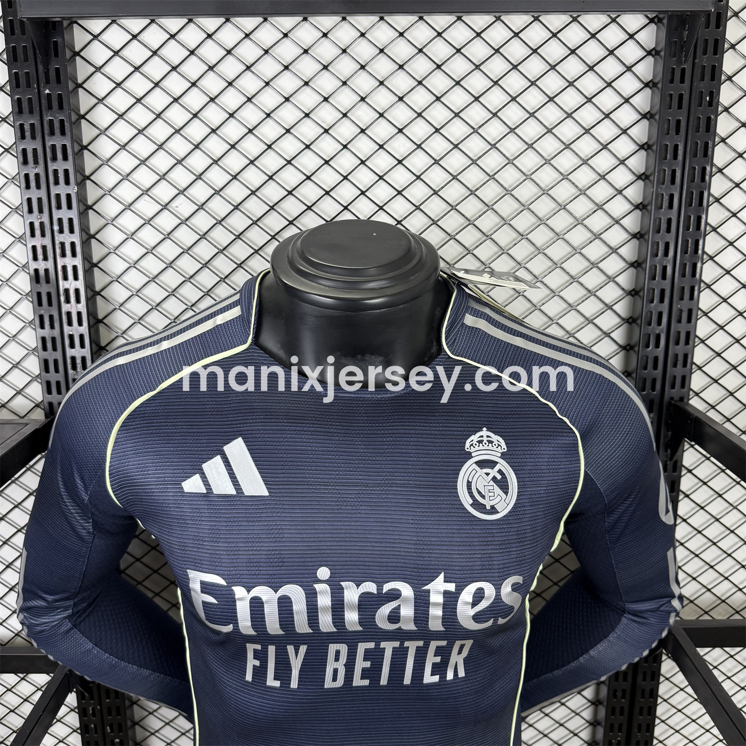 ManixJersey.com | Real Madrid 25-26 Away Long Sleeve Jersey - Player Version -Customize Name, Number and Patch | Worldwide Shipping