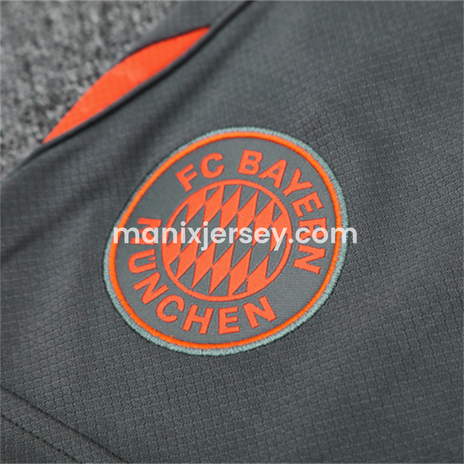 ManixJersey.com | Bayern Munich 25-26 Kids Short-Sleeve Training Set - Orange Top & Gray shorts -Customize Name, Number and Patch | Worldwide Shipping