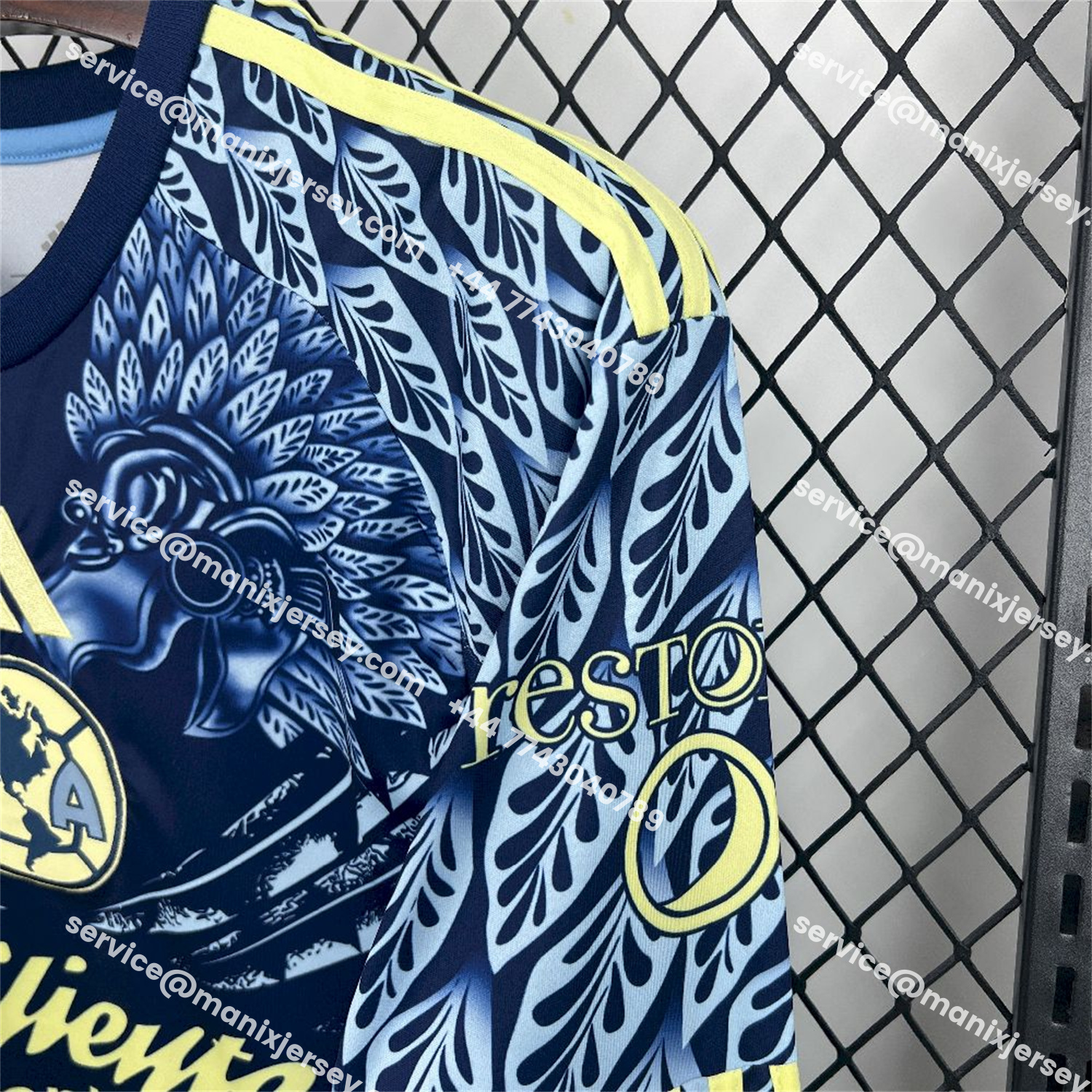 ManixJersey.com | Club América 25-26 Away Long Sleeves Jersey - Fans Version -Customize Name, Number and Patch | Worldwide Shipping