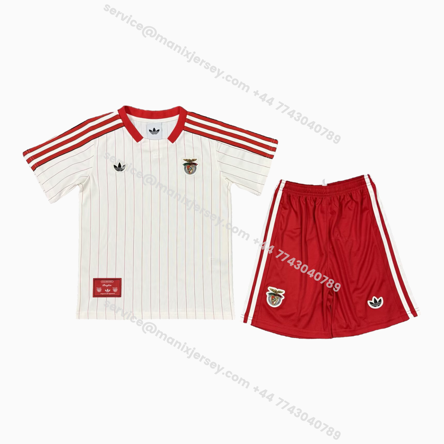 ManixJersey.com | Benfica 25-26 Icon Range Travel White Special Edition Kids Kit -Customize Name, Number and Patch | Worldwide Shipping