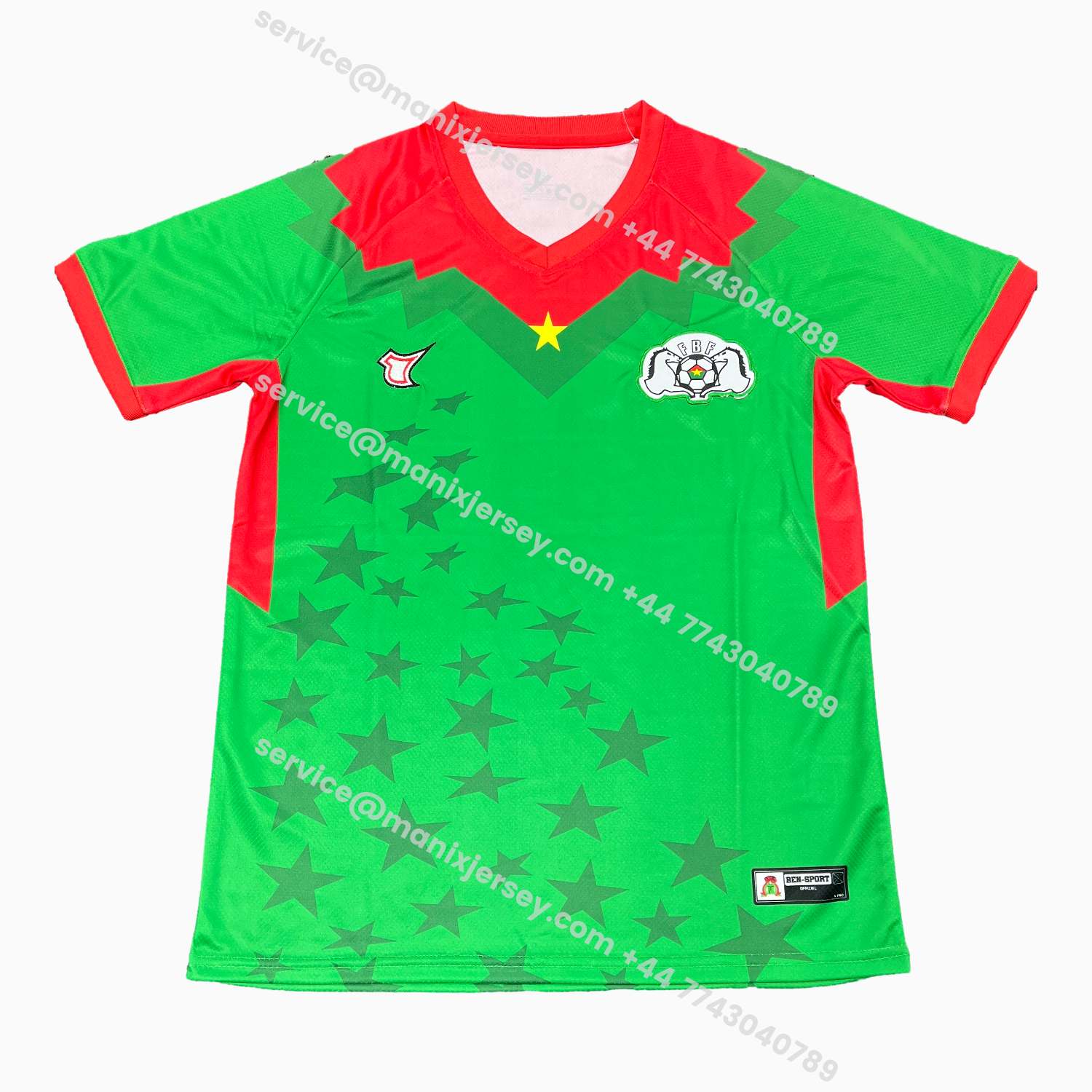 ManixJersey.com | Burkina Faso 2026 Home Stars Green Special Jersey - Fans Version -Customize Name, Number and Patch | Worldwide Shipping