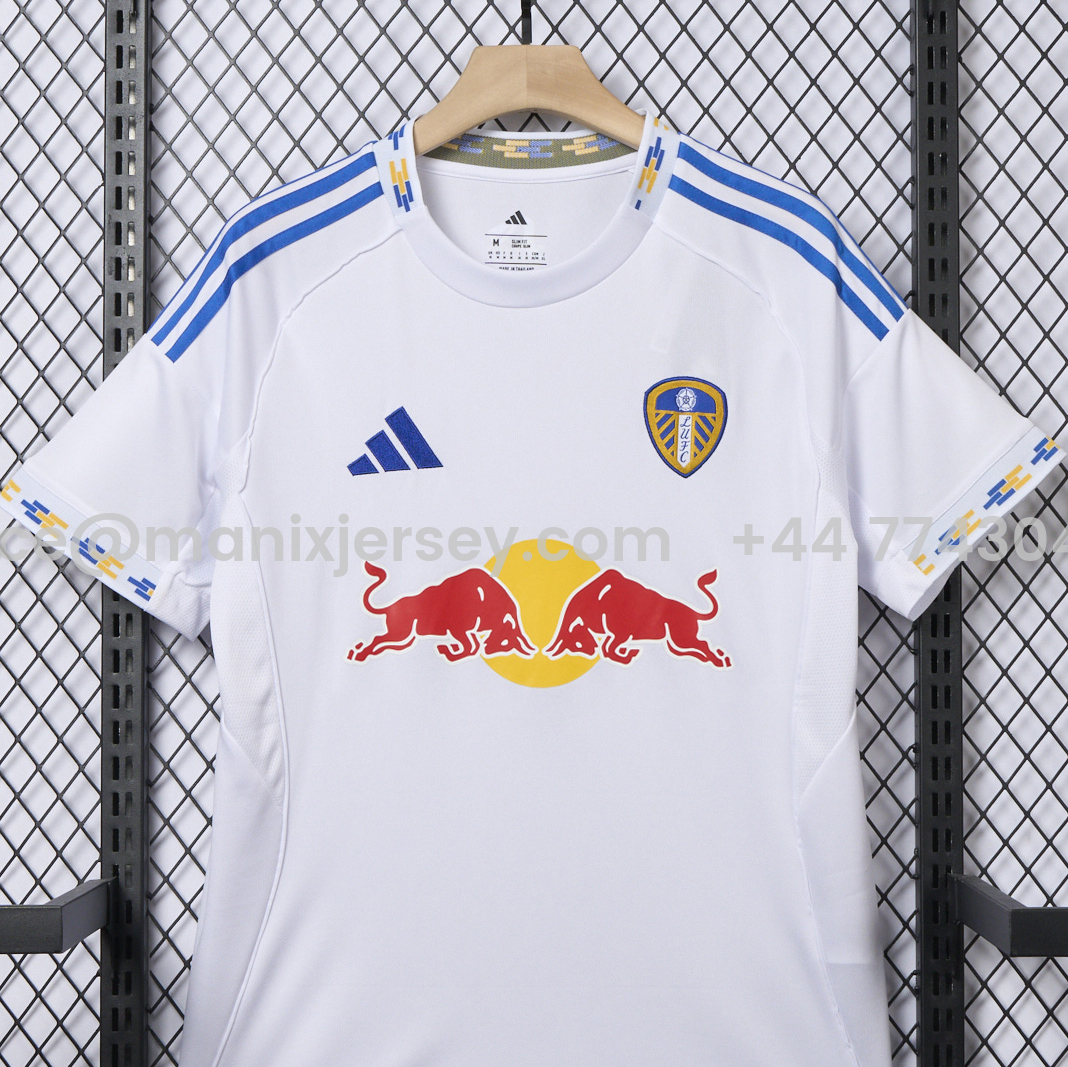 ManixJersey.com | Leeds United 25-26 Home White Jersey - Fans Version -Customize Name, Number and Patch | Worldwide Shipping