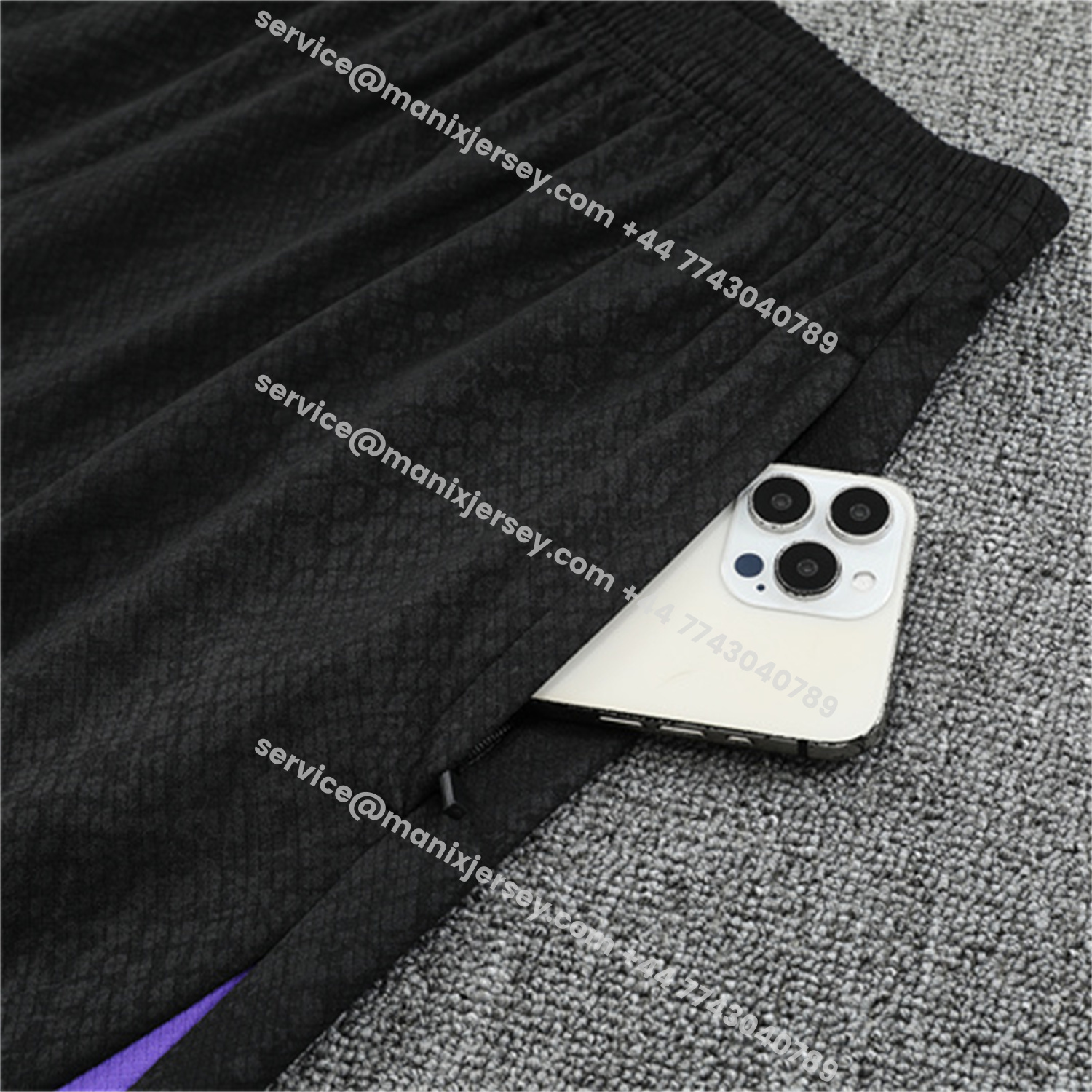 ManixJersey.com | Barcelona 25-26 X KB Kids Short-Sleeve Training Set - Purple Top & Black Shorts -Customize Name, Number and Patch | Worldwide Shipping