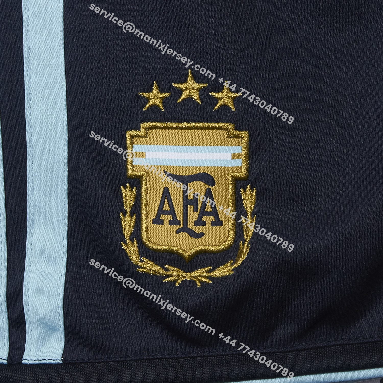 ManixJersey.com | Argentina 2026 Home Black Shorts - Fans Version -Customize Name, Number and Patch | Worldwide Shipping