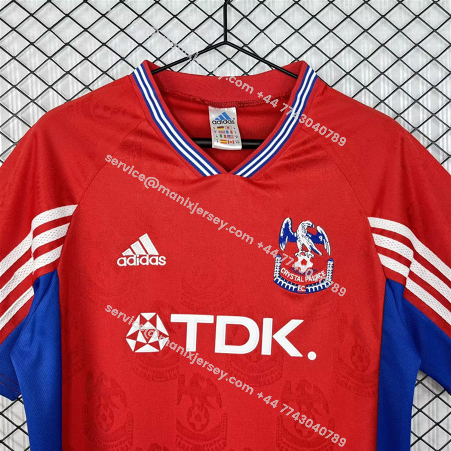 ManixJersey.com | Retro Crystal Palace 1998-99 Home Jersey -Customize Name, Number and Patch | Worldwide Shipping