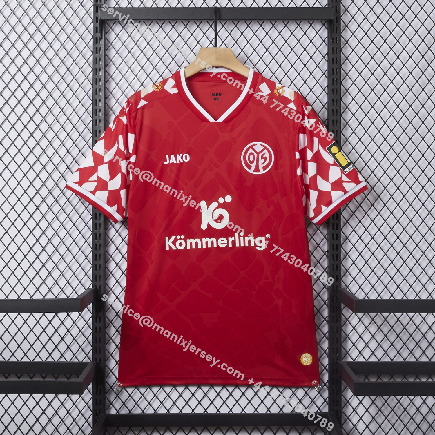 ManixJersey.com | Mainz 25-26 Home Jersey - Fans Version -Customize Name, Number and Patch | Worldwide Shipping