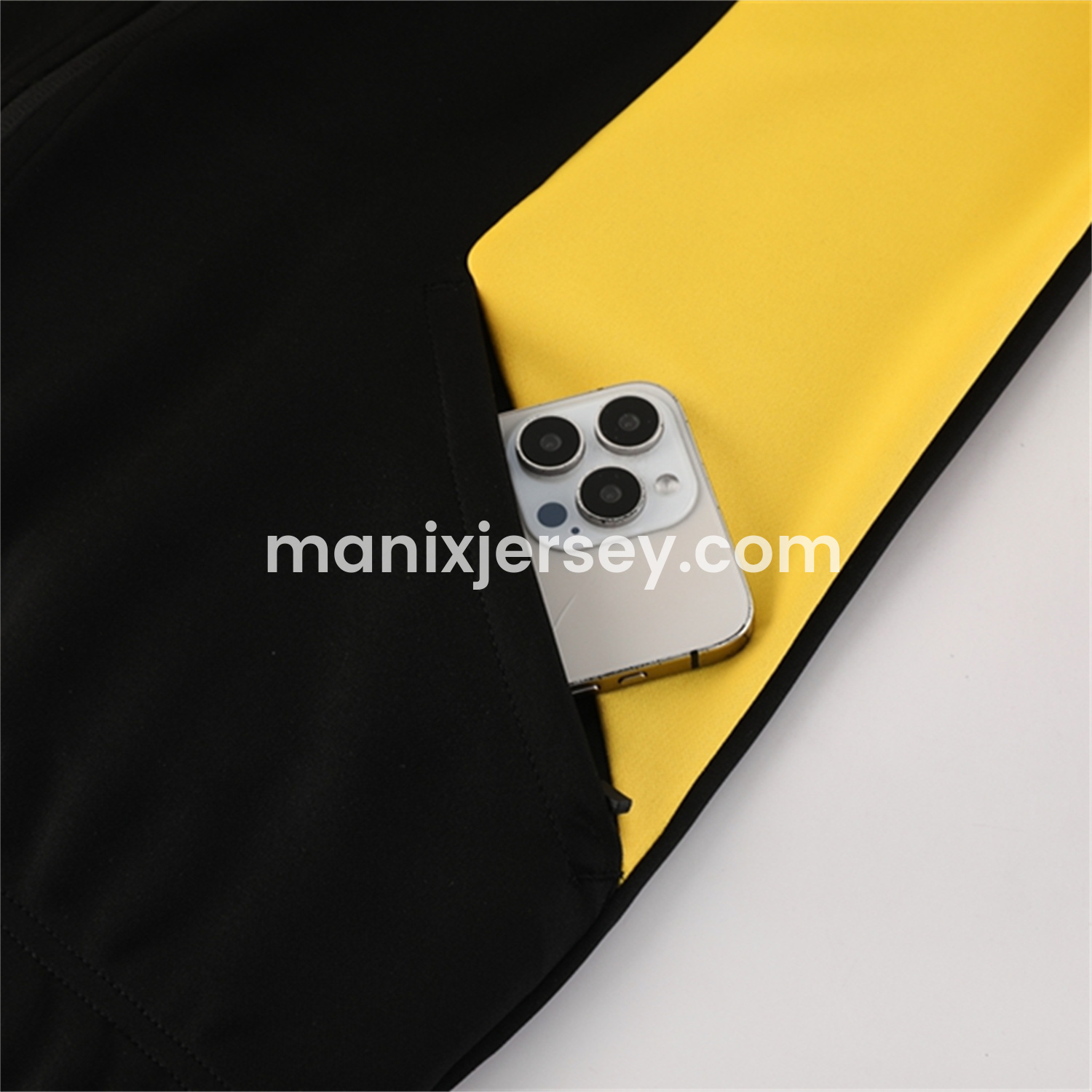 ManixJersey.com | Dortmund 25-26 Jacket Training Tracksuit - Black top & Black Pants -Customize Name, Number and Patch | Worldwide Shipping