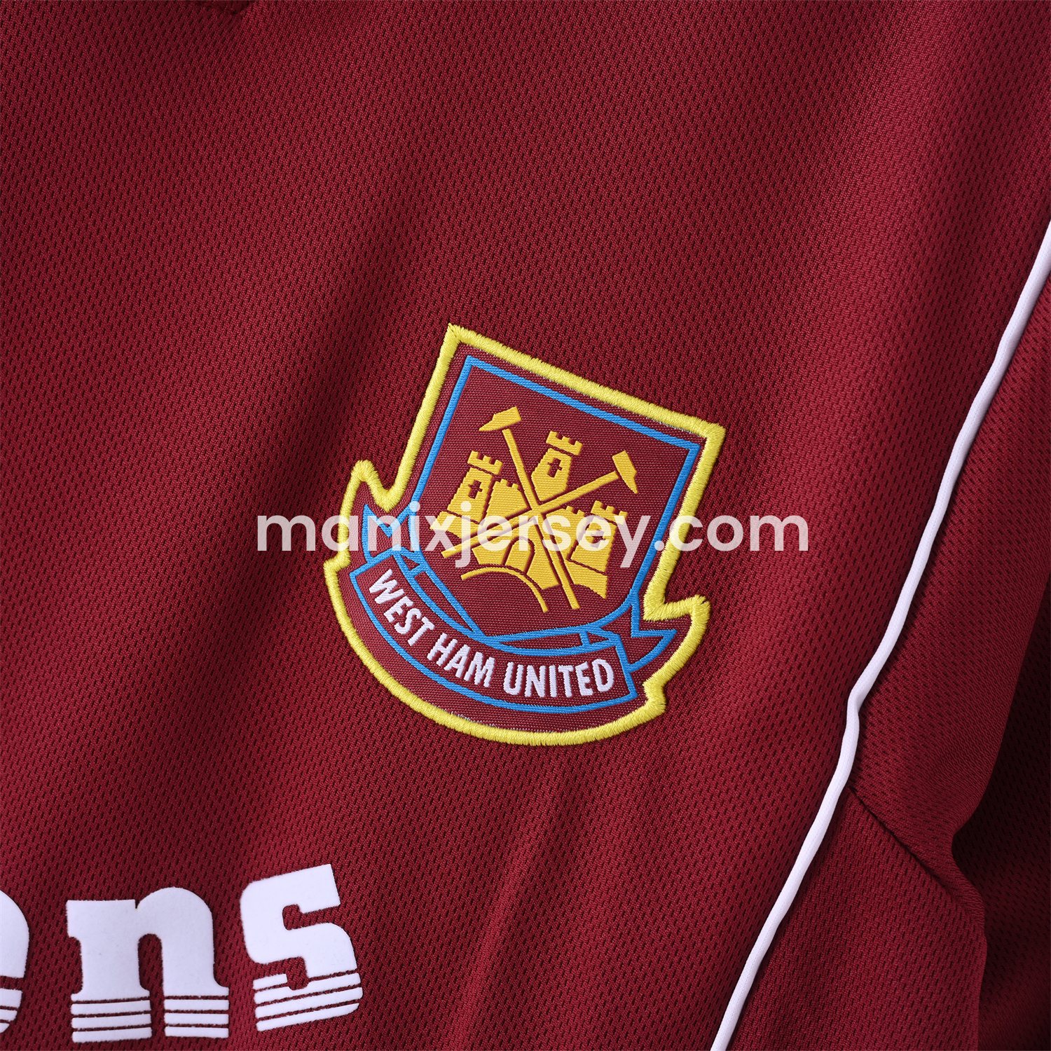 ManixJersey.com | Retro West Ham United 1999-00 Home Jersey -Customize Name, Number and Patch | Worldwide Shipping