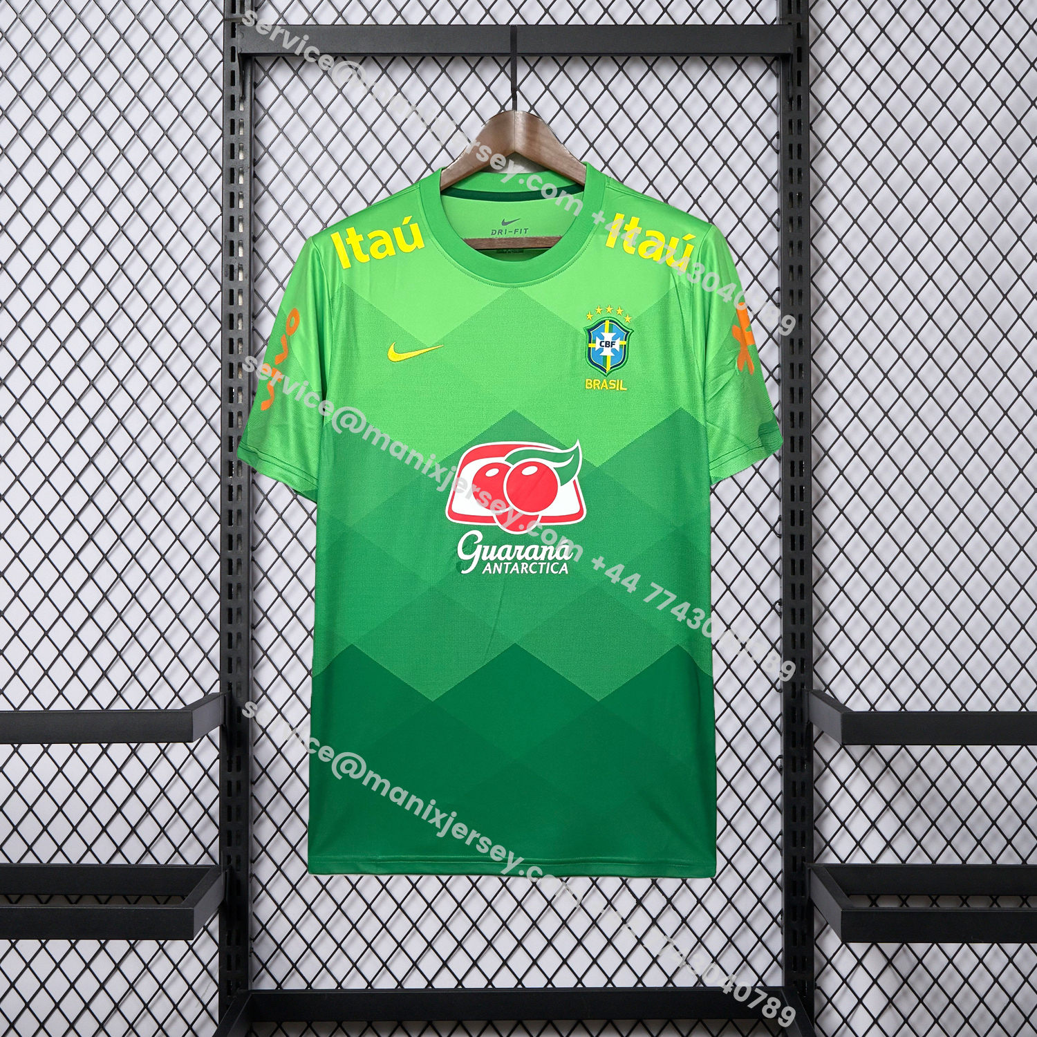 ManixJersey.com | Retro Brazil 2022 Pre-Match Green Special Jersey -Customize Name, Number and Patch | Worldwide Shipping