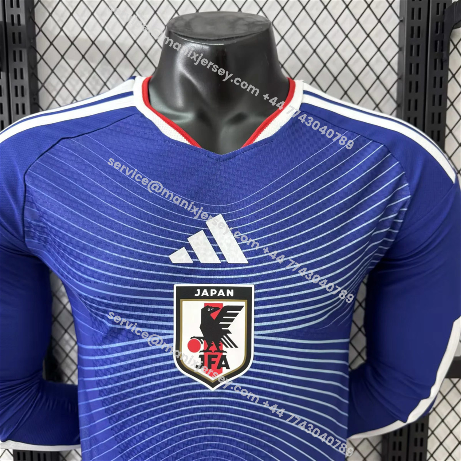 ManixJersey.com | Japan 2026 Home Deep Blue Long Sleeves Jersey - Player Version -Customize Name, Number and Patch | Worldwide Shipping