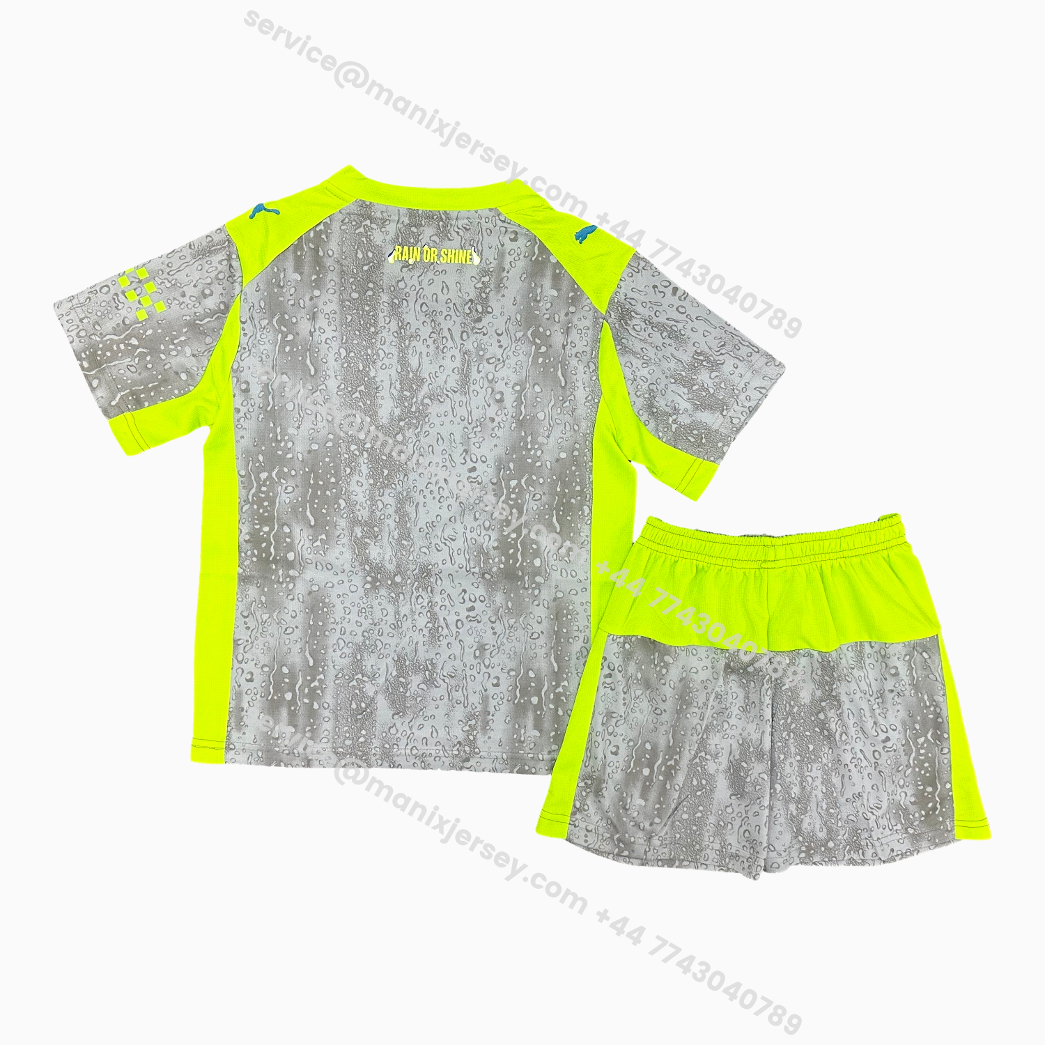 ManixJersey.com | Manchester City 25-26 Third Gray Kids Kit -Customize Name, Number and Patch | Worldwide Shipping