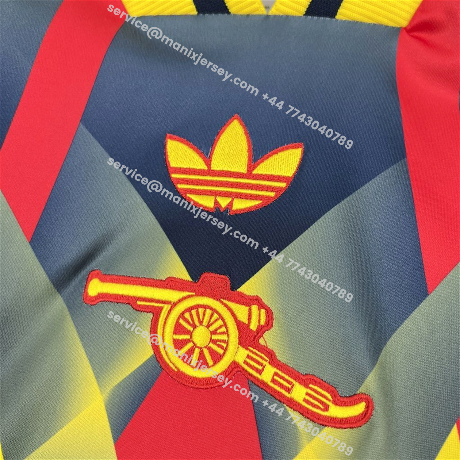 ManixJersey.com | Arsenal 25-26 Red Yellow Blue LFSTLR Jersey - Fans Version -Customize Name, Number and Patch | Worldwide Shipping