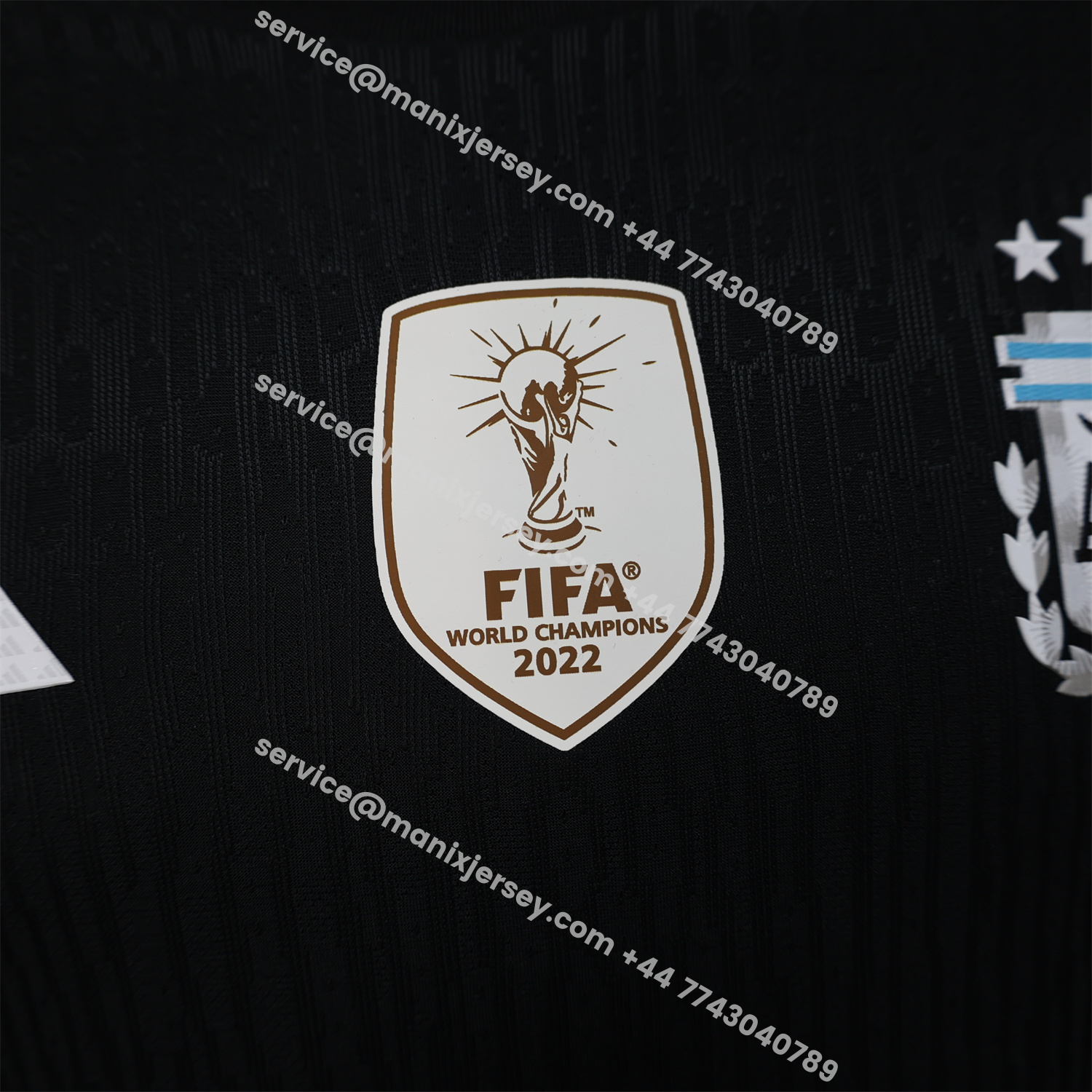 ManixJersey.com | Argentina 2026 Black Pre-Match Training Jersey - Player Version -Customize Name, Number and Patch | Worldwide Shipping