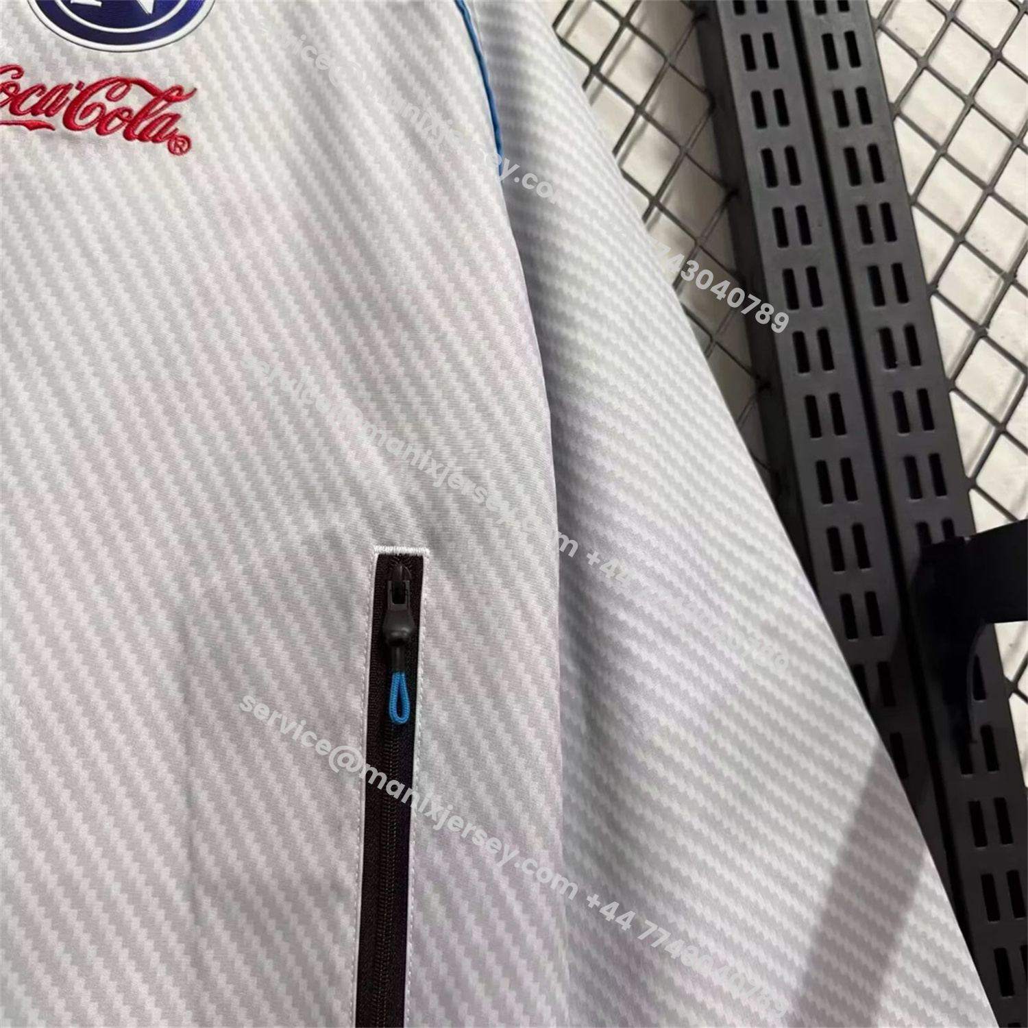 ManixJersey.com | Napoli 25-26 Windbreaker Jacket - Gray -Customize Name, Number and Patch | Worldwide Shipping