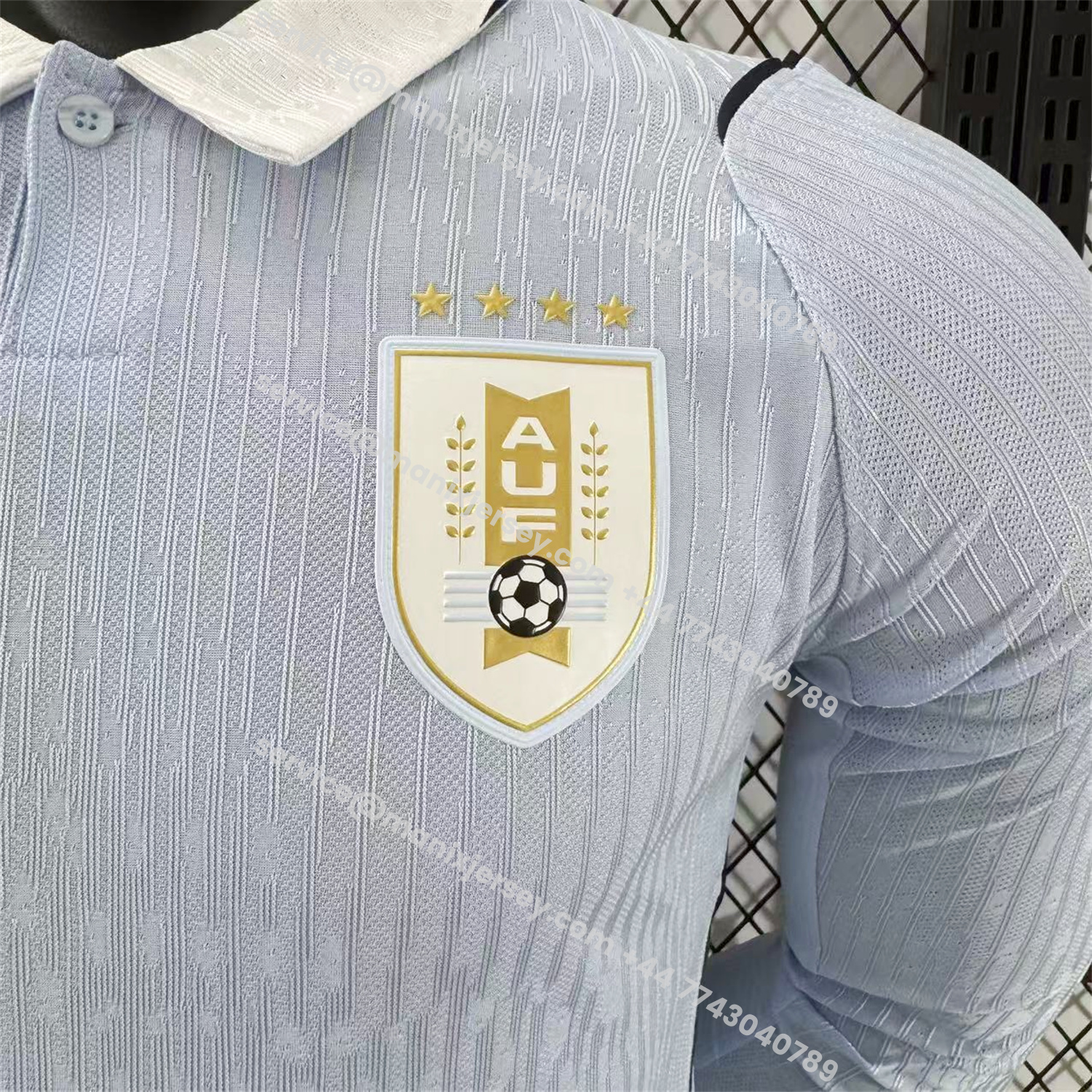 ManixJersey.com | Uruguay 2026 Home Long Sleeves Jersey - Player Version -Customize Name, Number and Patch | Worldwide Shipping