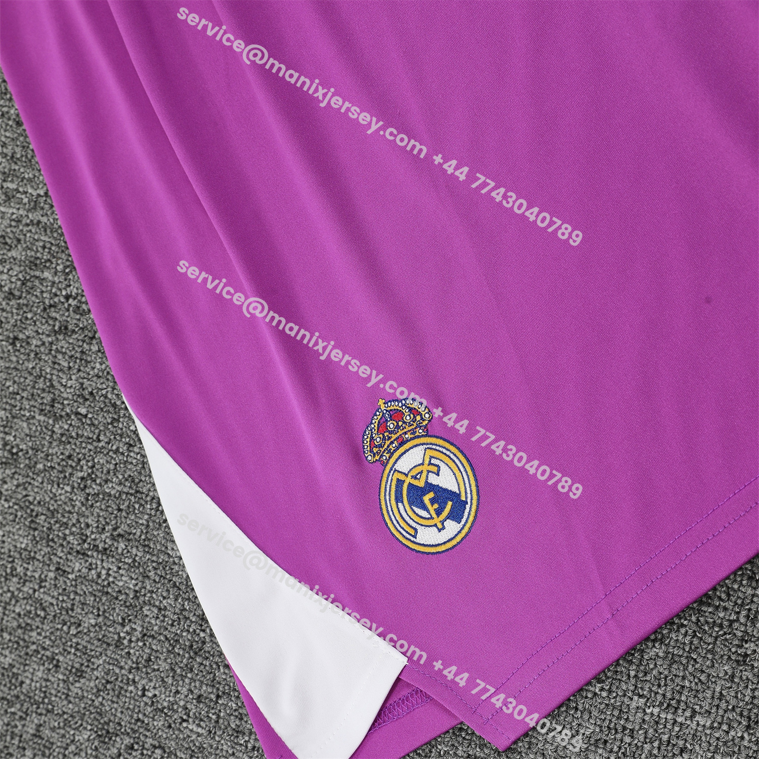 ManixJersey.com | Real Madrid 25-26 Longt-Sleeve Training Set - Purple Top & Purple Shorts -Customize Name, Number and Patch | Worldwide Shipping