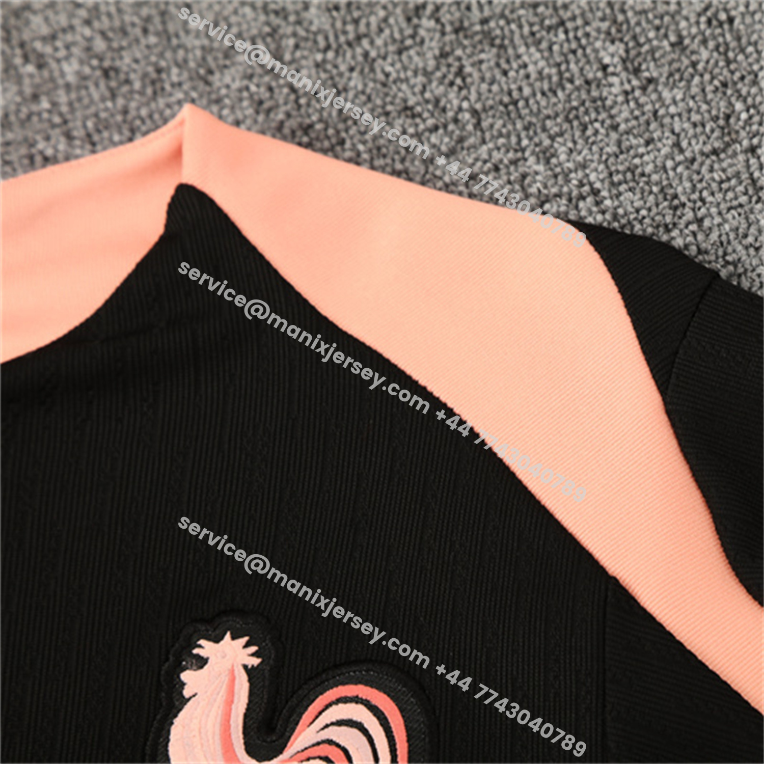 ManixJersey.com | France 25-26 Kids Long Sleeve Training Set - Player Version - Black Top and Pants -Customize Name, Number and Patch | Worldwide Shipping