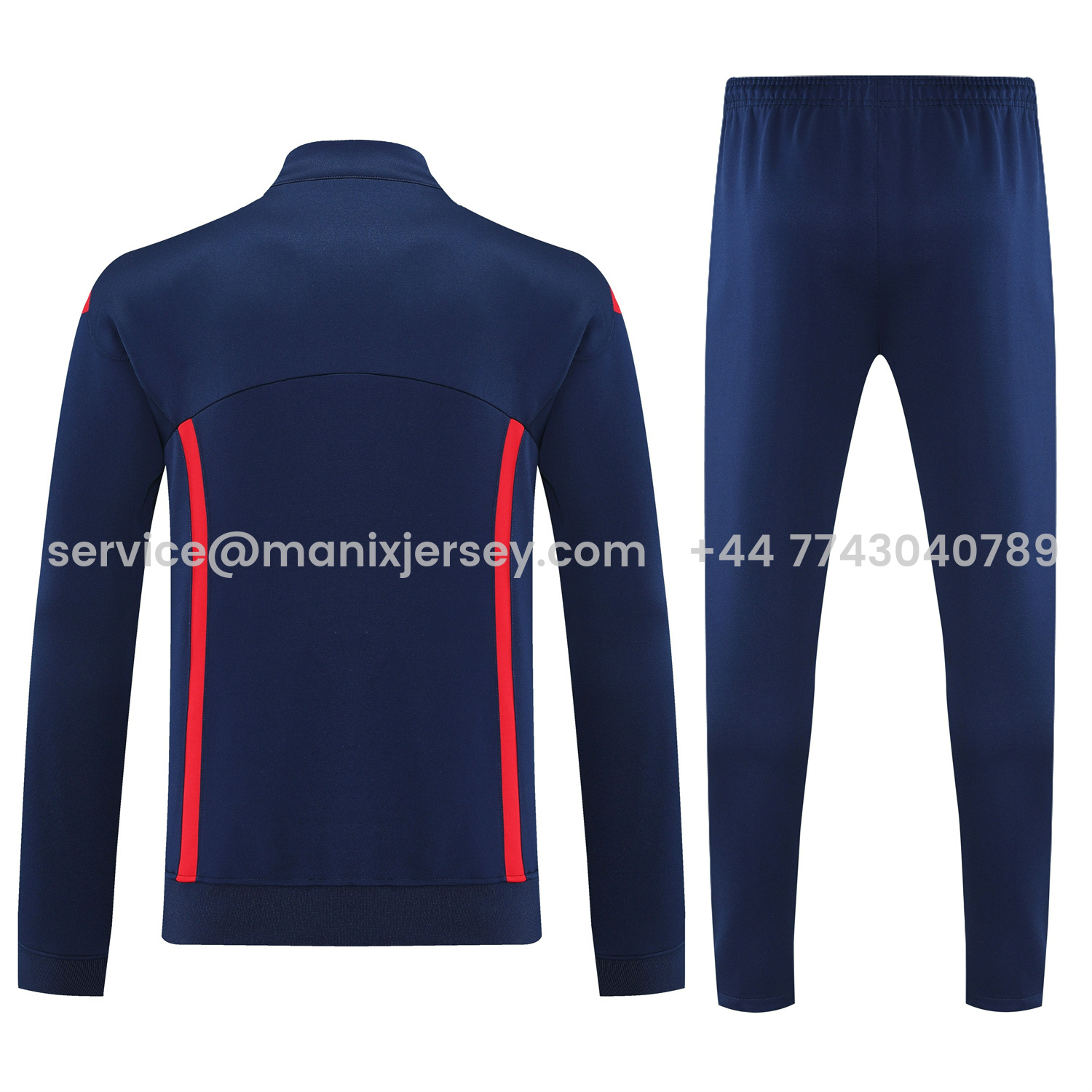 ManixJersey.com | Arsenal 25-26 Jacket Training Tracksuit - Deep Blue Jackets & Deep Blue Pants -Customize Name, Number and Patch | Worldwide Shipping