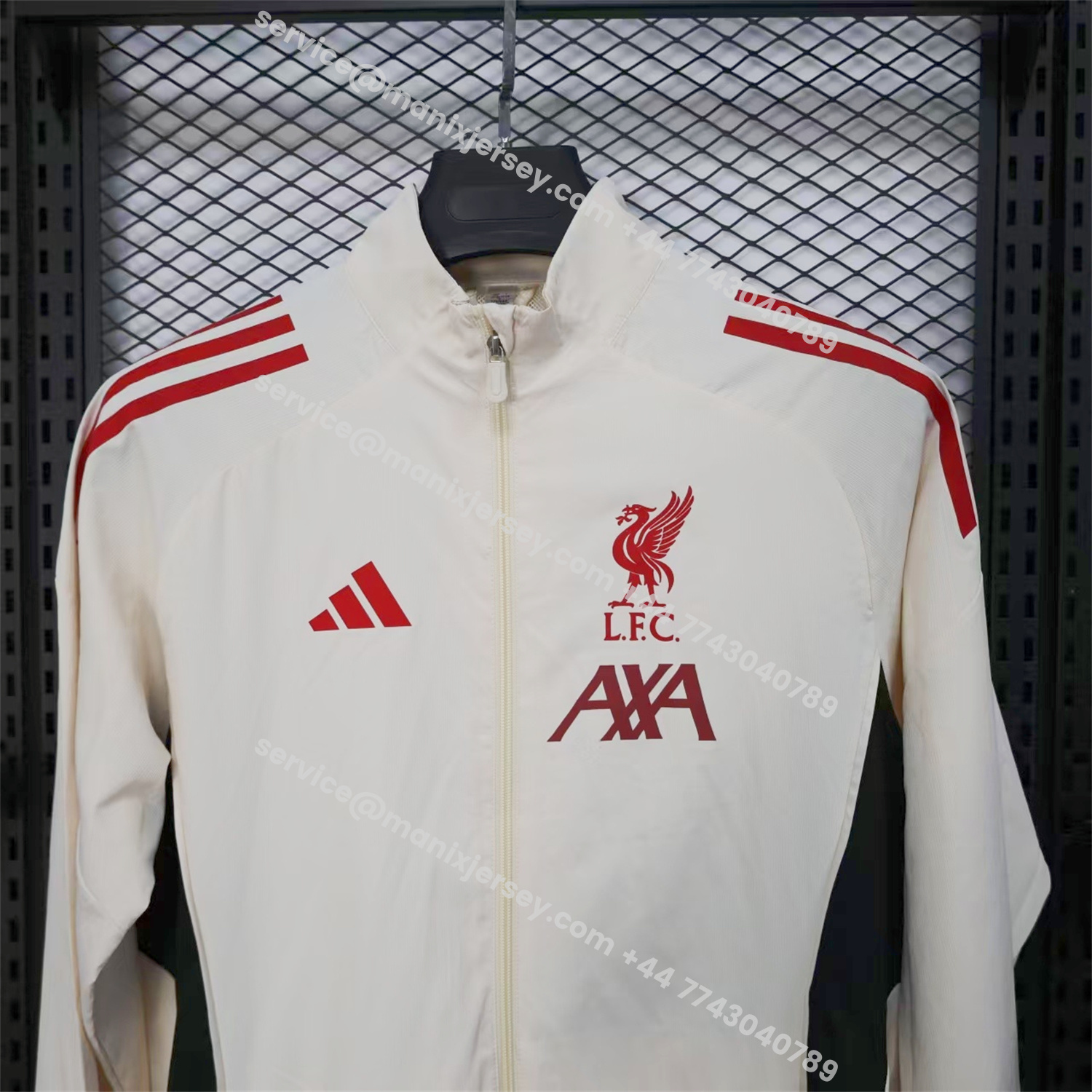 ManixJersey.com | Liver.pool 25-26 White Windbreaker Jacket - Deep Green -Customize Name, Number and Patch | Worldwide Shipping