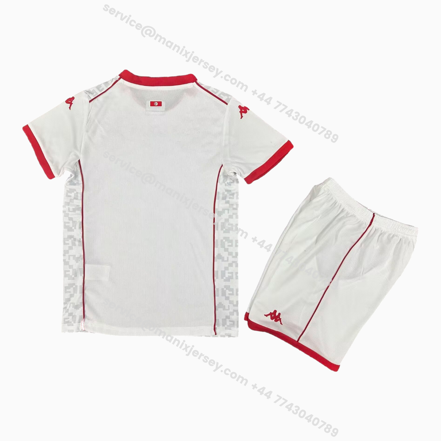 ManixJersey.com | Tunisia 2026 Away White Kids Kit -Customize Name, Number and Patch | Worldwide Shipping