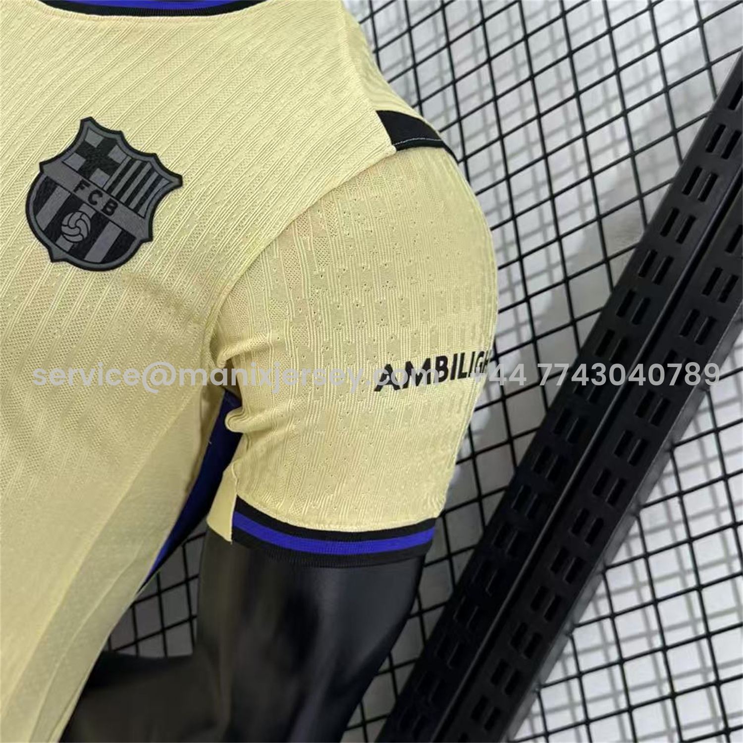 ManixJersey.com | Barcelona 25-26 Away Unsponsored Jersey - Player Version -Customize Name, Number and Patch | Worldwide Shipping