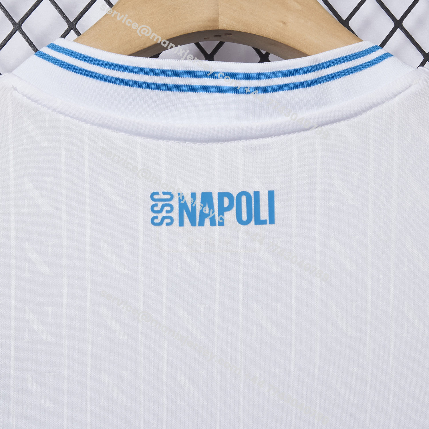ManixJersey.com | Napoli 25-26 European Away White Jersey - Fans Version -Customize Name, Number and Patch | Worldwide Shipping
