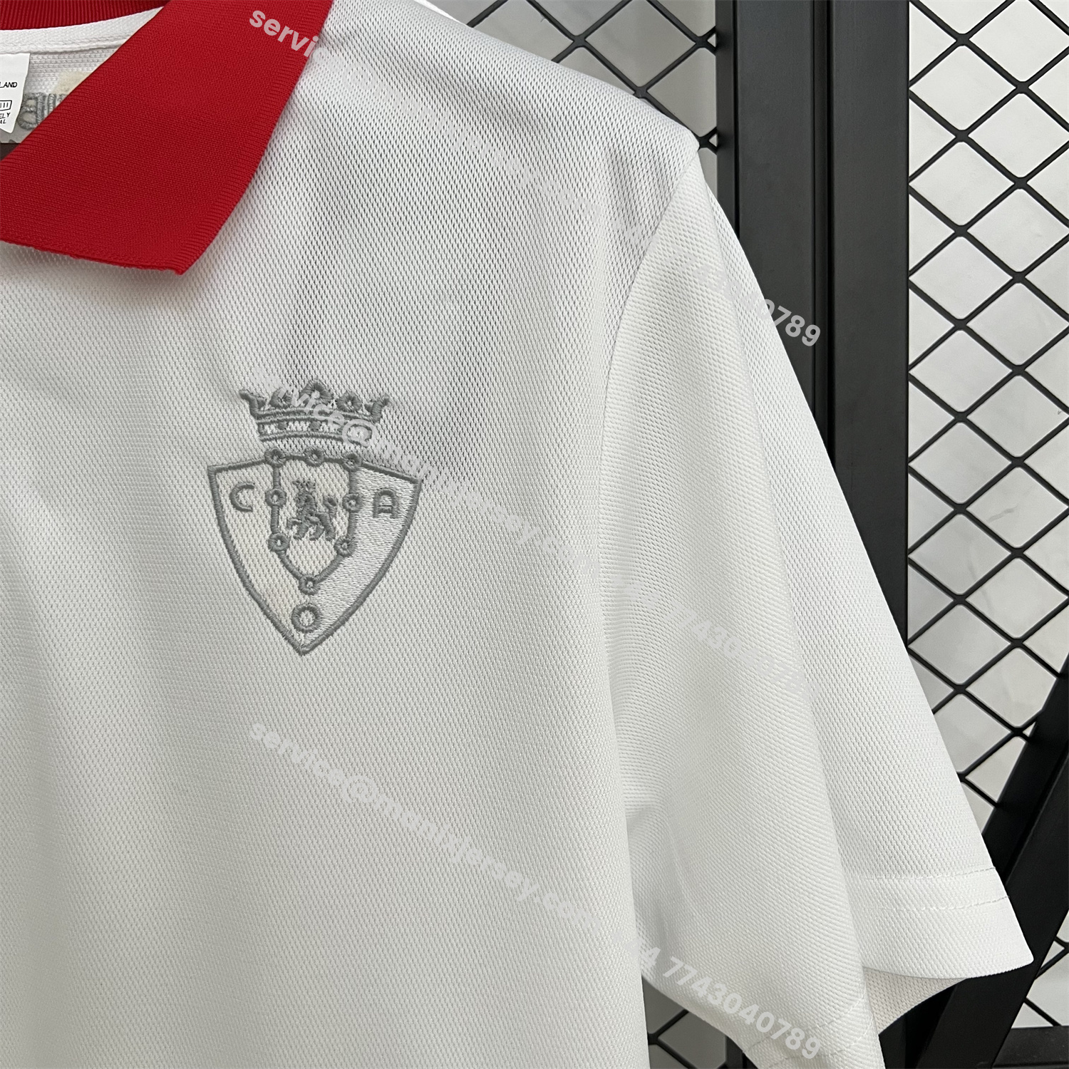ManixJersey.com | Osasuna 25-26 White Special Polo Jersey - Fans Version -Customize Name, Number and Patch | Worldwide Shipping