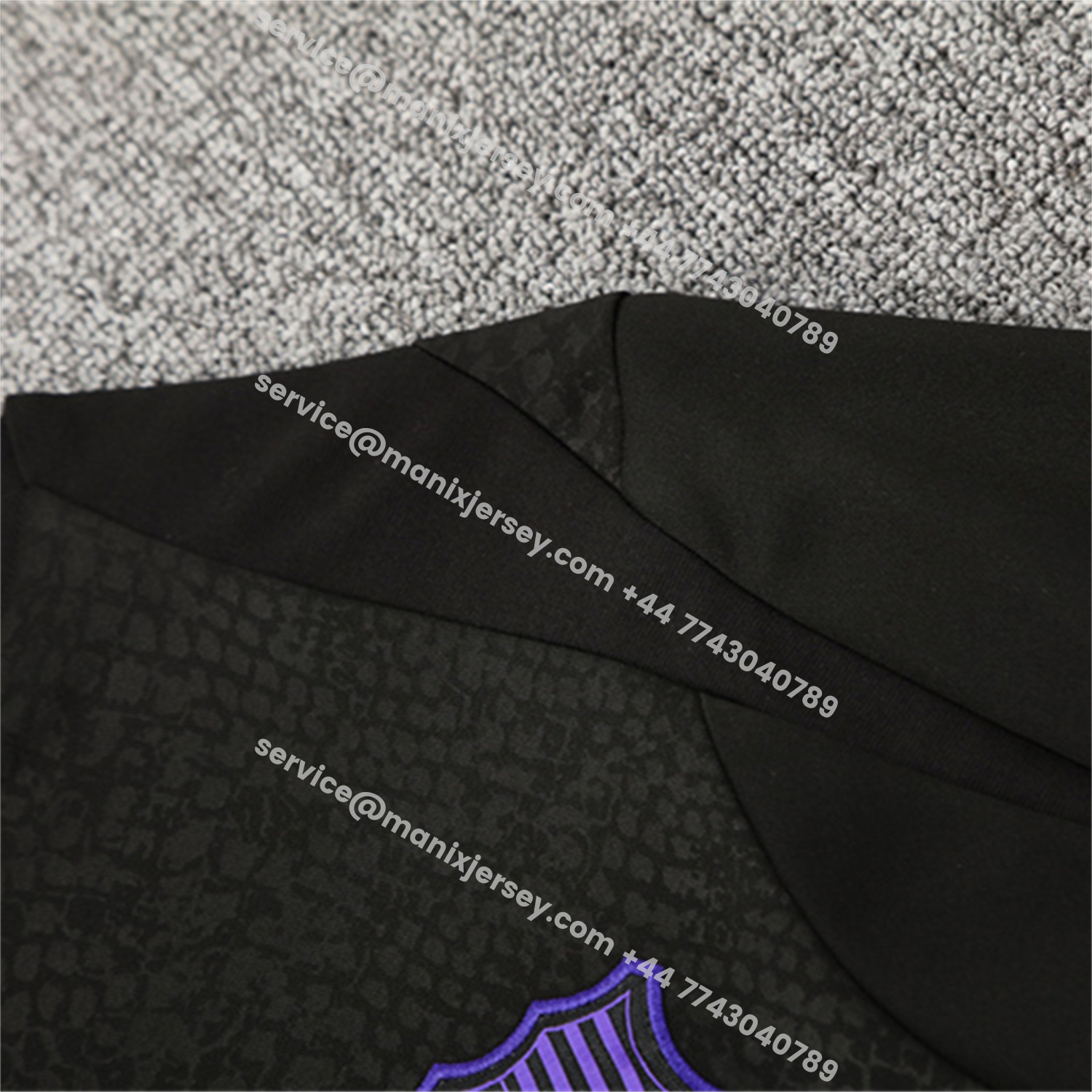 ManixJersey.com | Barcelona 25-26 X KB Long Sleeve Training Set - Black Top & Black Pants -Customize Name, Number and Patch | Worldwide Shipping