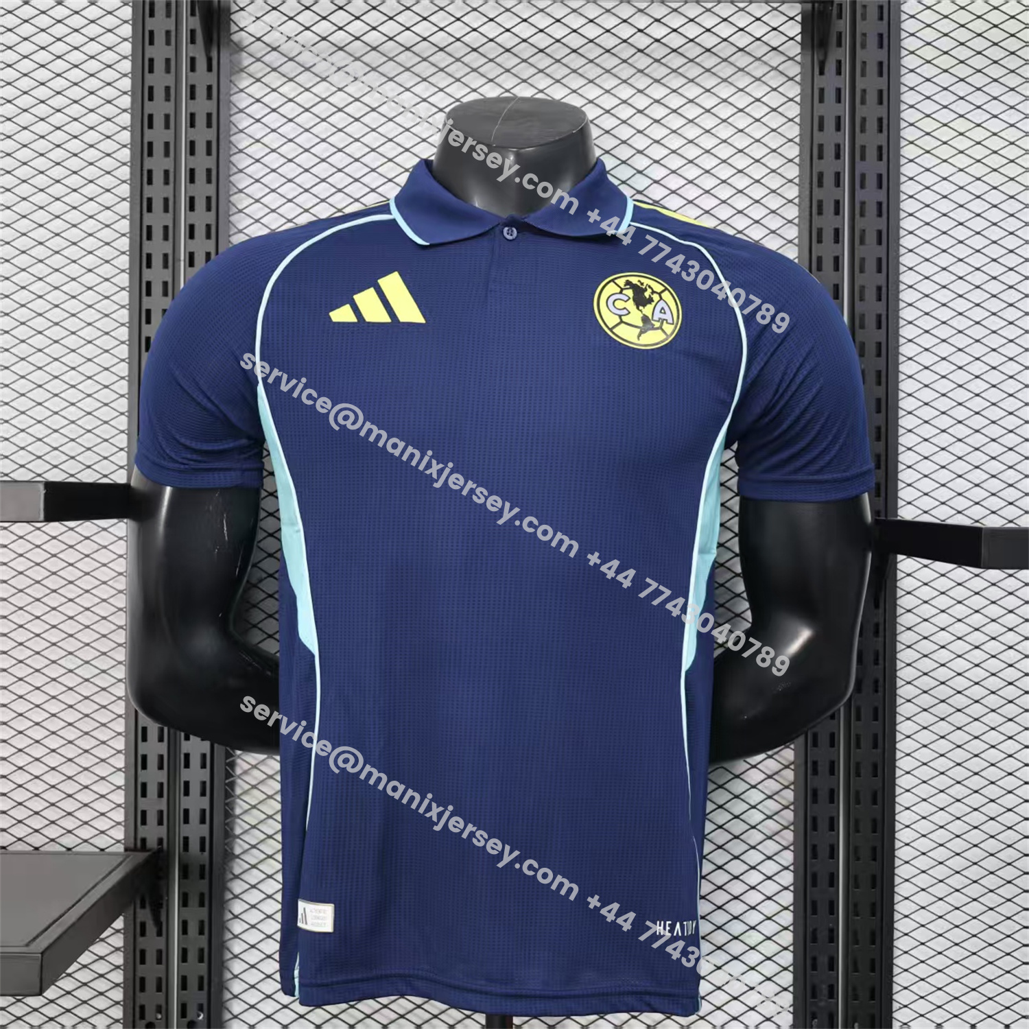 ManixJersey.com | Club América 25-26 Navy Blue Travel Training Jersey - Player Version -Customize Name, Number and Patch | Worldwide Shipping