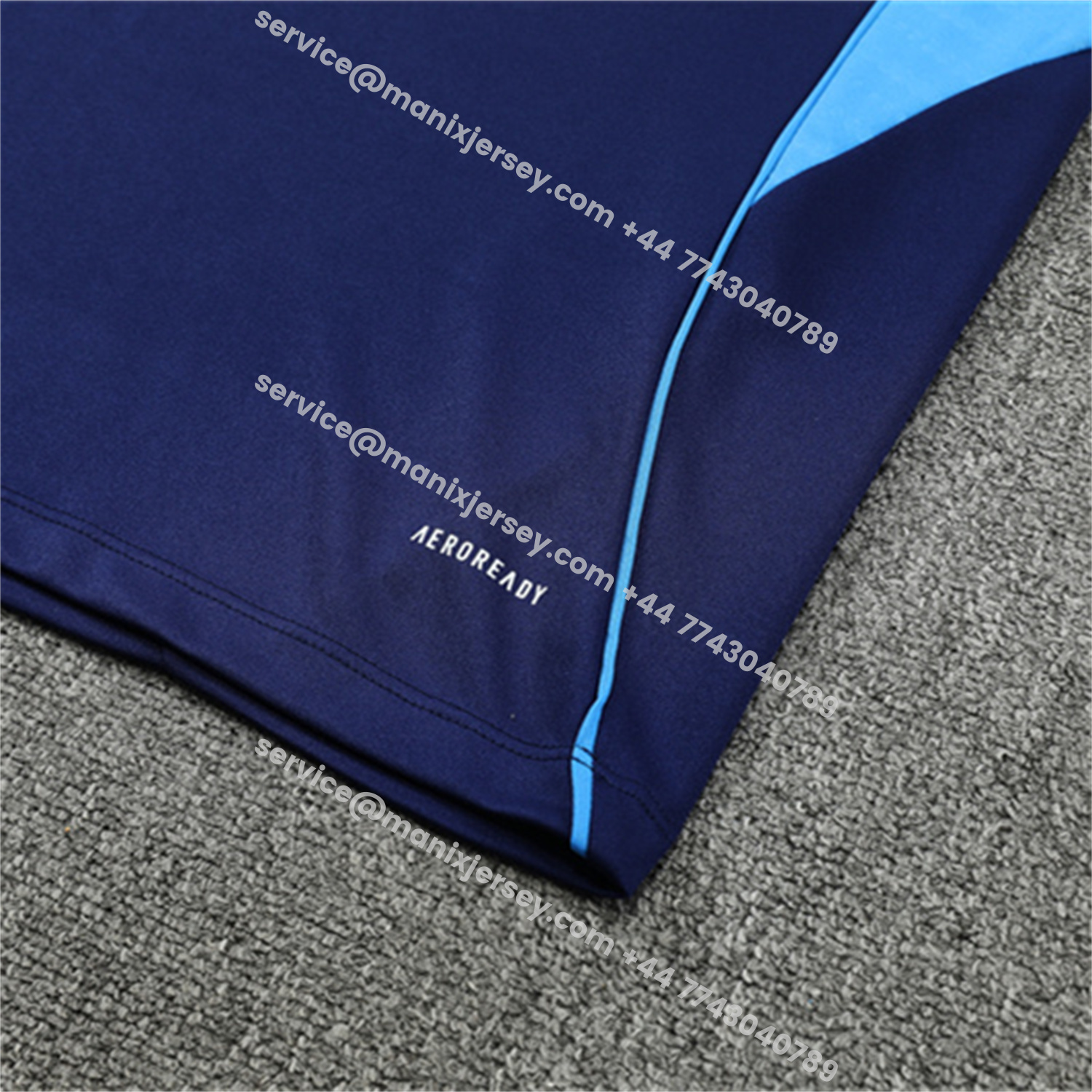 ManixJersey.com | Real Madrid 25-26 Long Sleeve Training Set - Deep Blue Top & Pants -Customize Name, Number and Patch | Worldwide Shipping