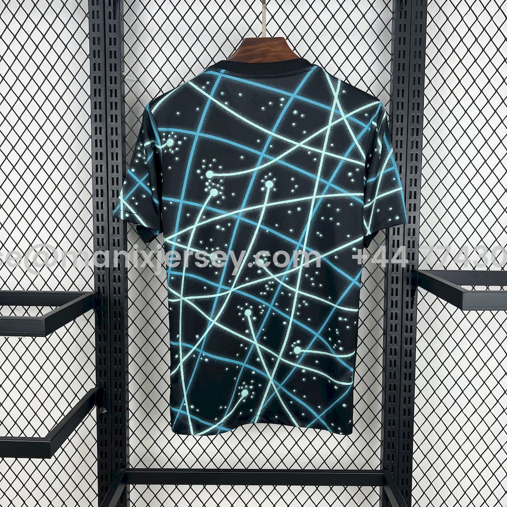 ManixJersey.com | Inter Milan 25-26 Black Blue Pre-Match Training Jersey - Fans Version -Customize Name, Number and Patch | Worldwide Shipping