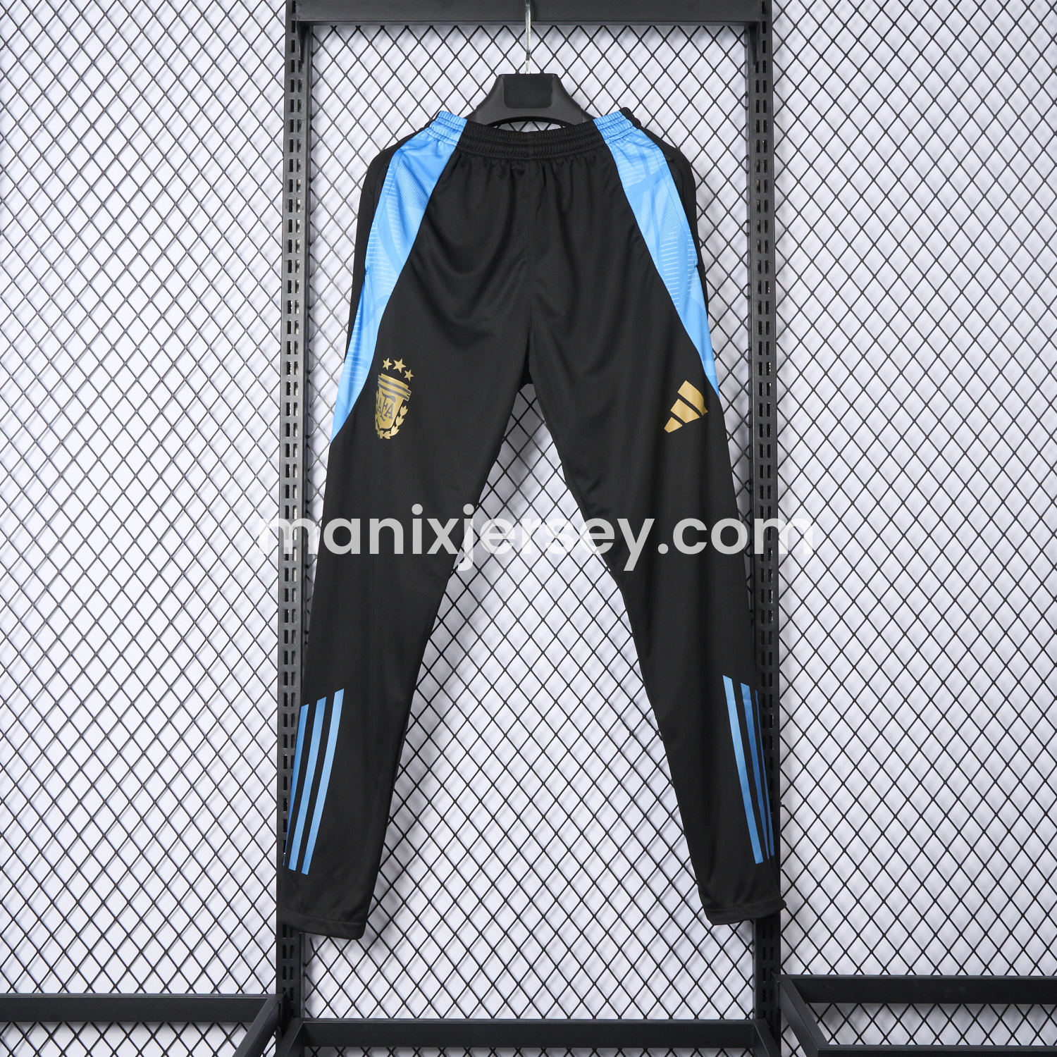 ManixJersey.com | Argentina 24-25 Black Training Pants - Player Version -Customize Name, Number and Patch | Worldwide Shipping
